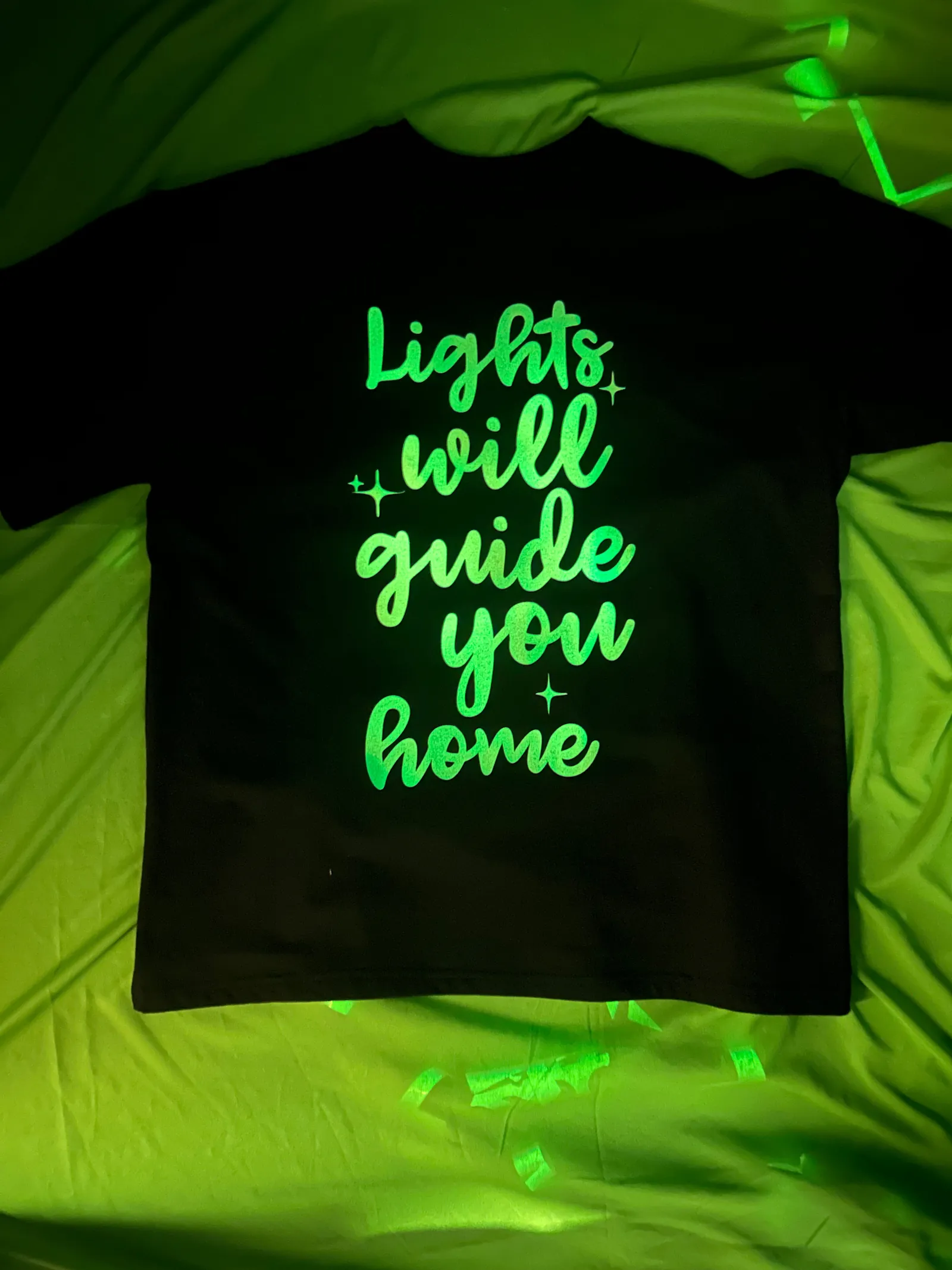['Coldplay Glow In Dark Oversized T-Shirt Lights will guide you home - 240 GSM by YORD (T-Shirts)']