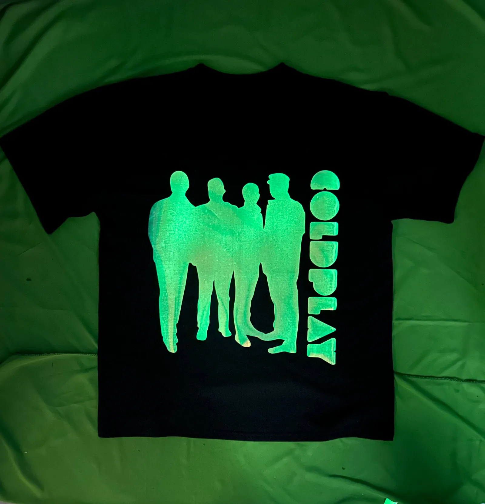 ['Coldplay Glow In Dark Oversized T-Shirt Collage front pattern 4 men by YORD (T-Shirts)']