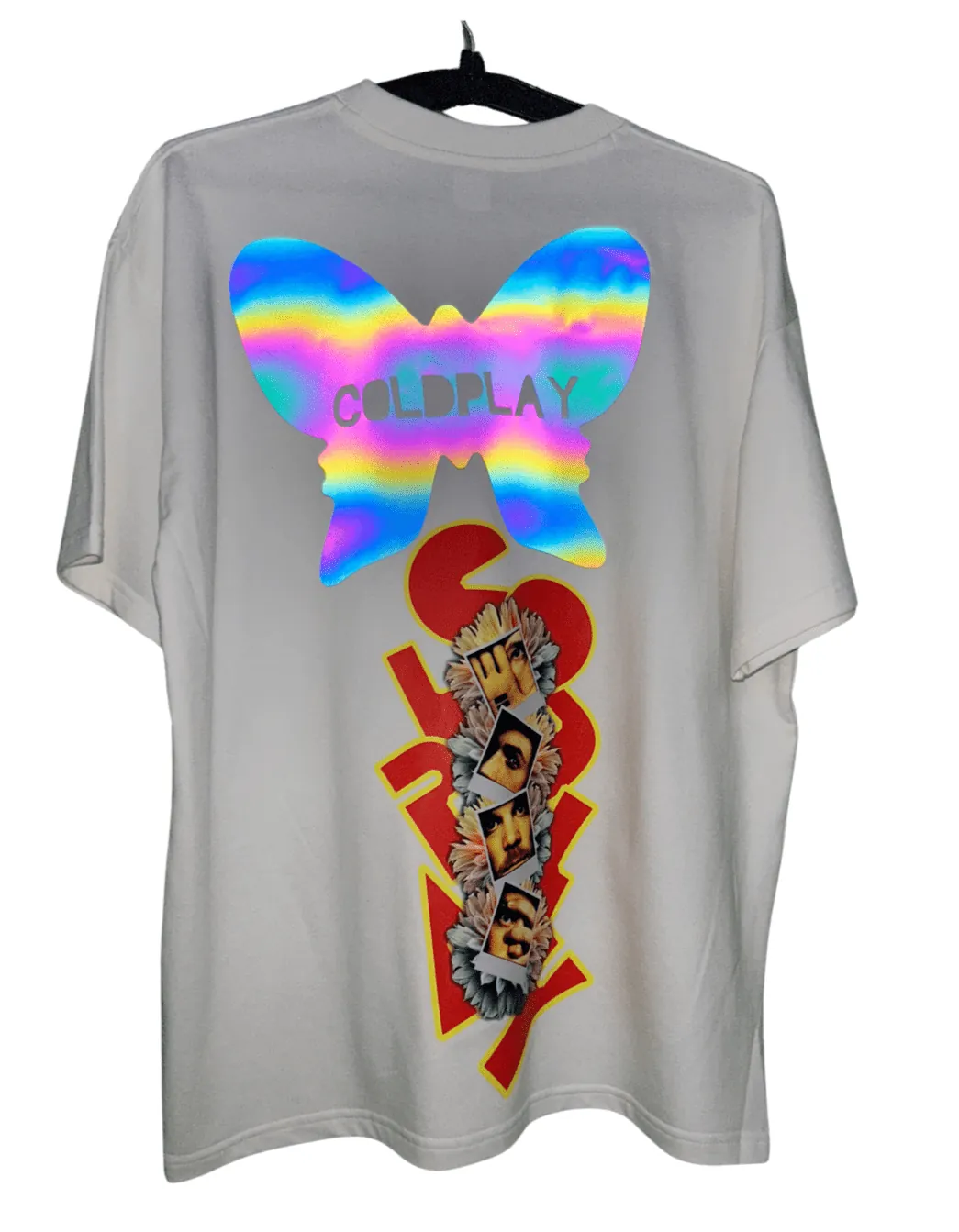 ['Coldplay Limited Edition Rainbow Reflector Butterfly Concert T-Shirt - Premium Oversized French Terry Cotton by YORD (T-Shirts)']