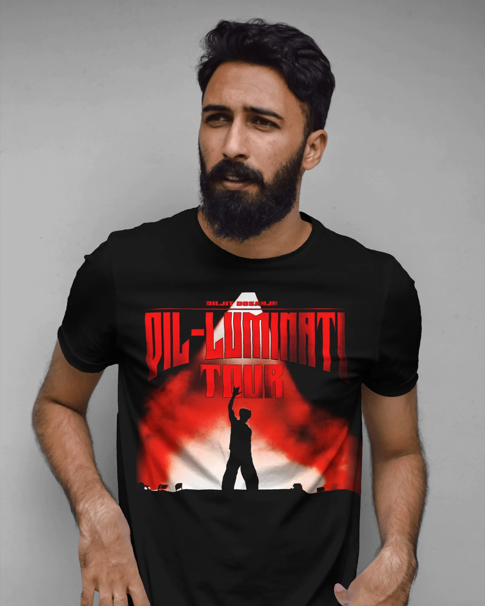 Dil-Luminati Spotlight Oversized T-Shirt — worn shot 3
