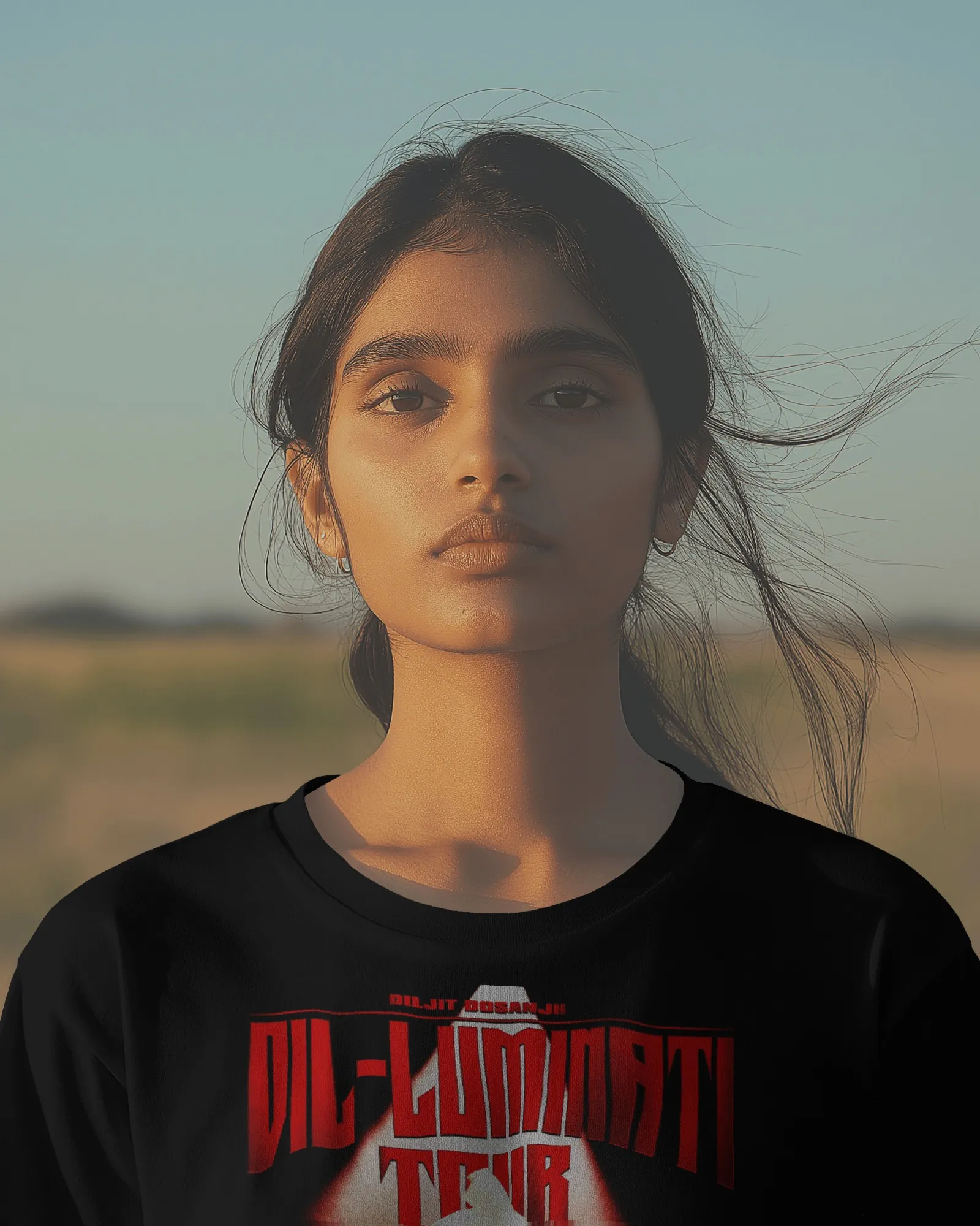 Dil-Luminati Tour Poster Oversized T-Shirt — worn shot 4