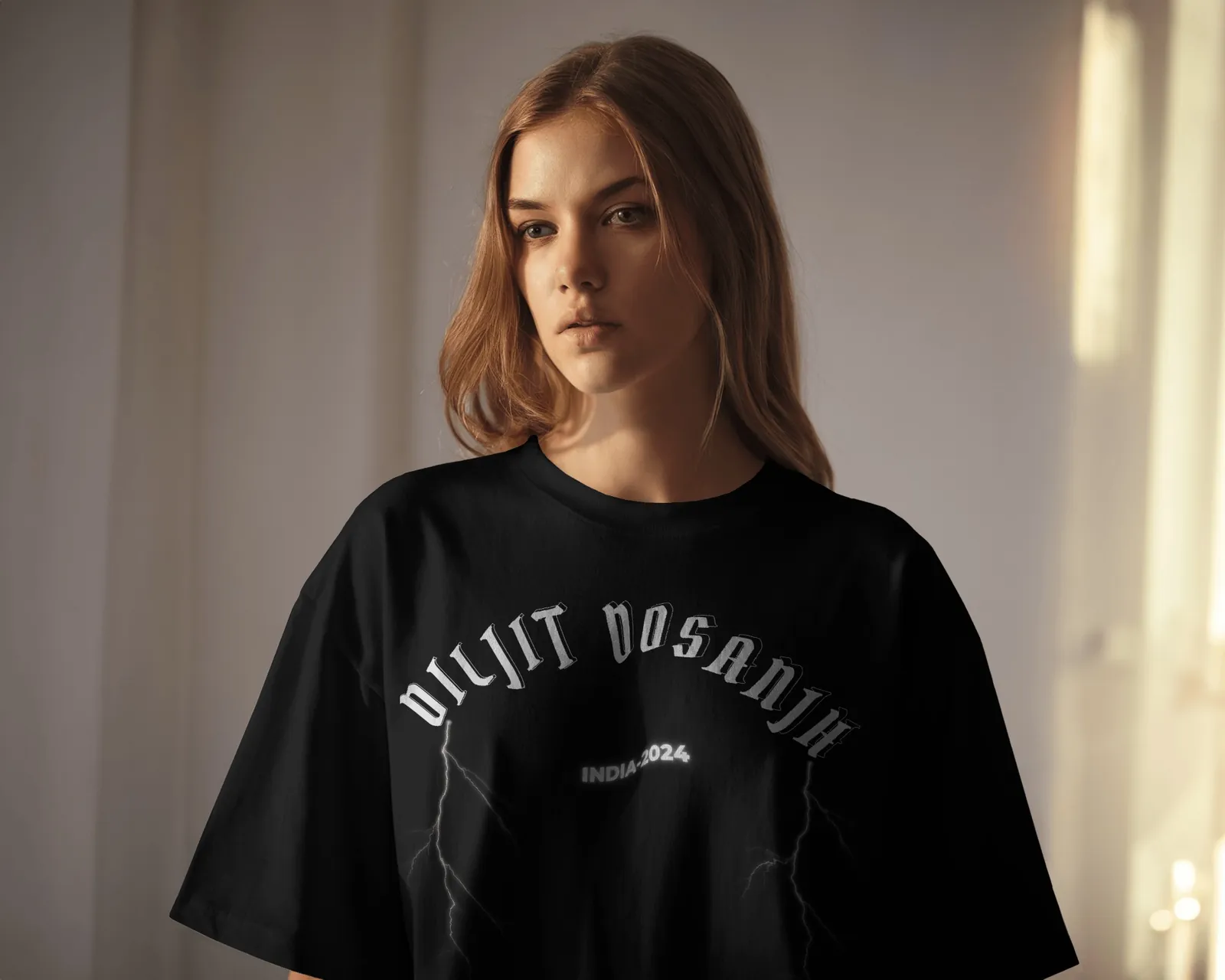 Diljit Dosanjh India 2024 Oversized T-Shirt — worn shot 2