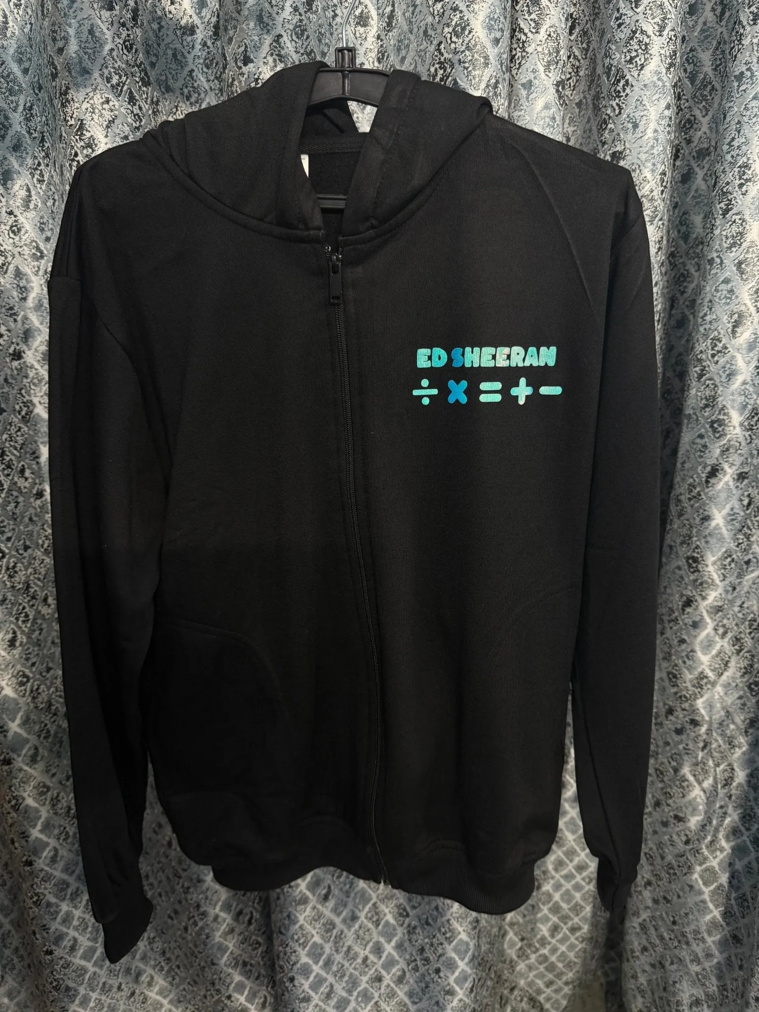 Ed Sheeran Limited Edition Glow-in-Dark Mathematical Symbol Zip-Up Hoodie - Concert Special Edition