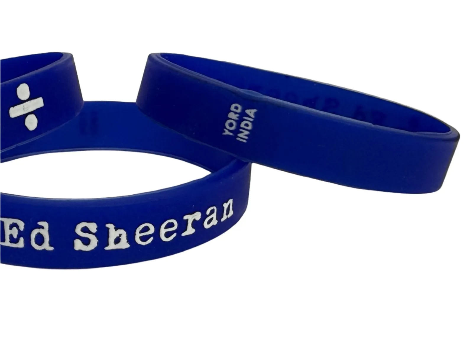 ['Ed Sheeran Wristband Set - Blue with White Print (Pack of 2) by YORD (Bracelets) - photo 1 of 3', 'Ed Sheeran Wristband Set - Blue with White Print (Pack of 2) by YORD (Bracelets) - photo 2 of 3', 'Ed Sheeran Wristband Set - Blue with White Print (Pack of 2) by YORD (Bracelets) - photo 3 of 3']