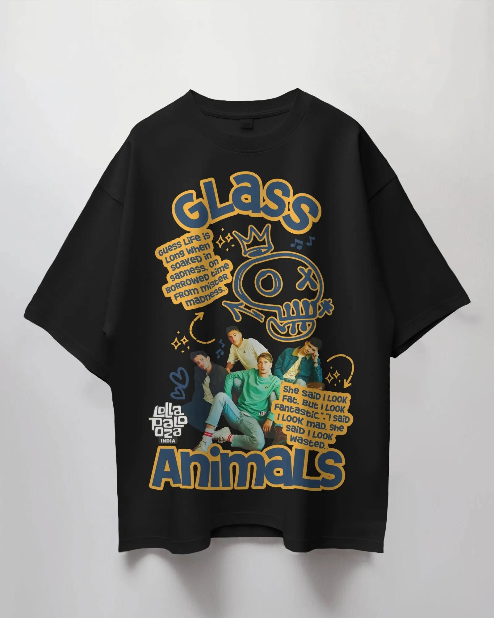 Glass Animals Premium Oversized T-Shirt | Lollapalooza India 2025 Concert Merch