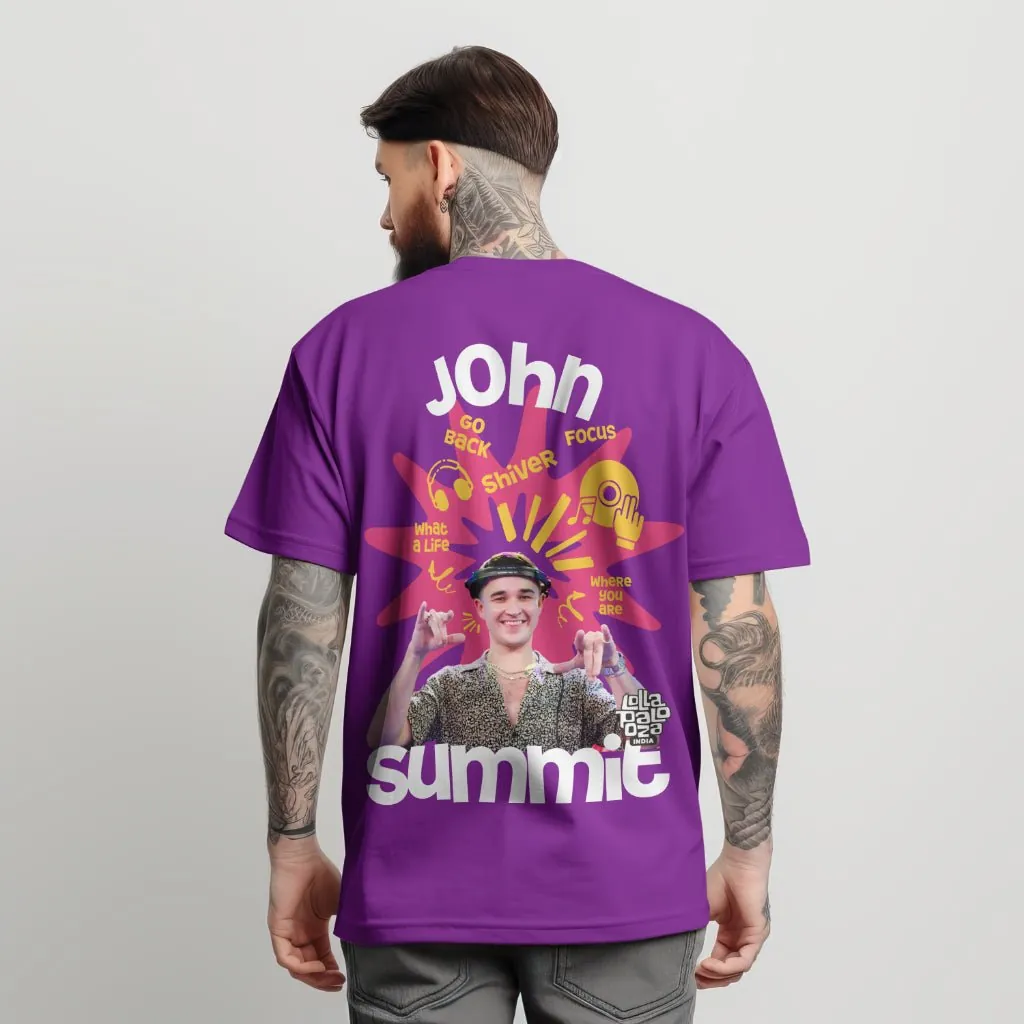 JOHN SUMMIT Premium Oversized Luxury T-Shirt - Lollapalooza India Edition - alternate view