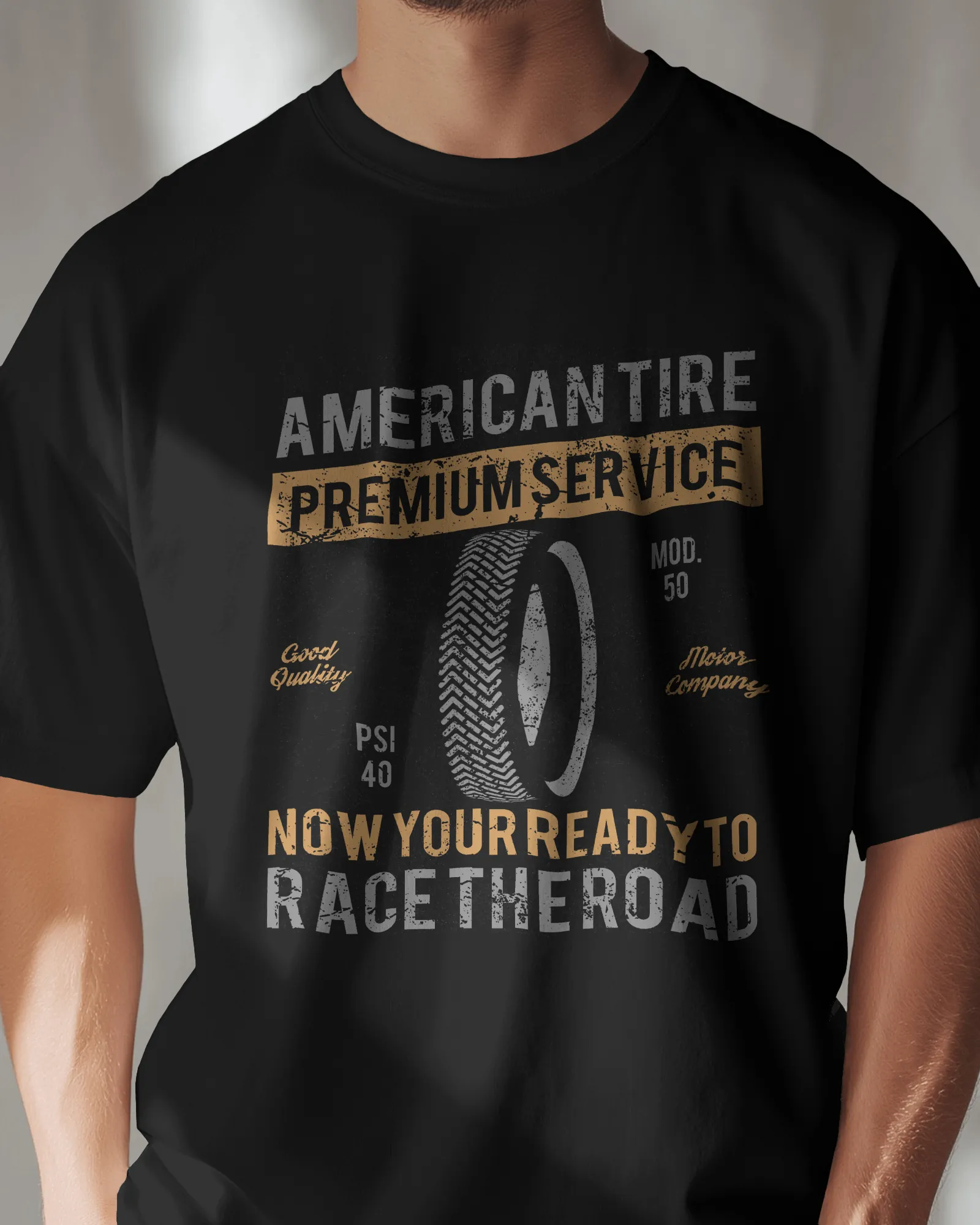 ['Premium American Tire Vintage Racing Graphic T-Shirt by YORD (T-Shirts) - photo 1 of 5', 'Premium American Tire Vintage Racing Graphic T-Shirt by YORD (T-Shirts) - photo 2 of 5', 'Premium American Tire Vintage Racing Graphic T-Shirt by YORD (T-Shirts) - photo 3 of 5', 'Premium American Tire Vintage Racing Graphic T-Shirt by YORD (T-Shirts) - photo 4 of 5', 'Premium American Tire Vintage Racing Graphic T-Shirt by YORD (T-Shirts) - photo 5 of 5']