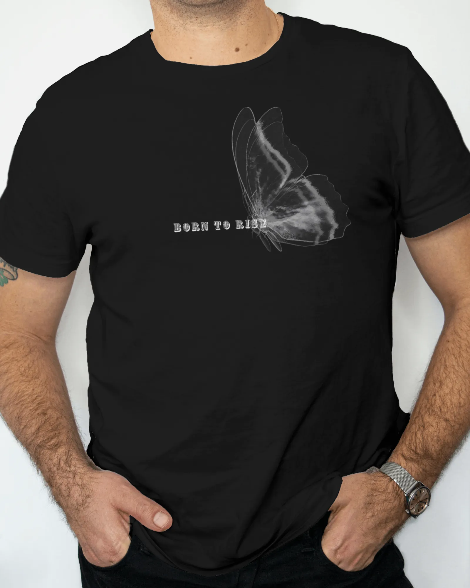 ['Premium Born To Rise Butterfly Graphic Regular T-shirt by YORD (T-Shirts) - photo 1 of 7', 'Premium Born To Rise Butterfly Graphic Regular T-shirt by YORD (T-Shirts) - photo 2 of 7', 'Premium Born To Rise Butterfly Graphic Regular T-shirt by YORD (T-Shirts) - photo 3 of 7', 'Premium Born To Rise Butterfly Graphic Regular T-shirt by YORD (T-Shirts) - photo 4 of 7', 'Premium Born To Rise Butterfly Graphic Regular T-shirt by YORD (T-Shirts) - photo 5 of 7', 'Premium Born To Rise Butterfly Graphic Regular T-s