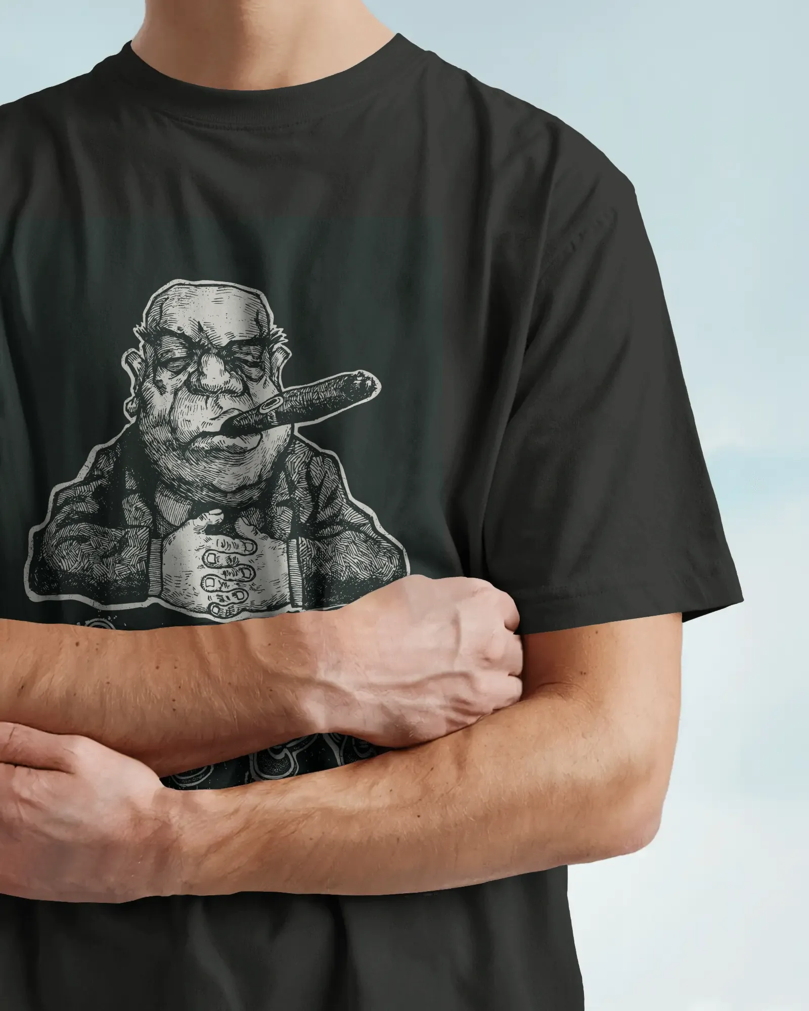 ["Premium 'BOSS' Mobster Caricature Graphic T-Shirt by YORD (T-Shirts) - photo 1 of 5", "Premium 'BOSS' Mobster Caricature Graphic T-Shirt by YORD (T-Shirts) - photo 2 of 5", "Premium 'BOSS' Mobster Caricature Graphic T-Shirt by YORD (T-Shirts) - photo 3 of 5", "Premium 'BOSS' Mobster Caricature Graphic T-Shirt by YORD (T-Shirts) - photo 4 of 5", "Premium 'BOSS' Mobster Caricature Graphic T-Shirt by YORD (T-Shirts) - photo 5 of 5"]