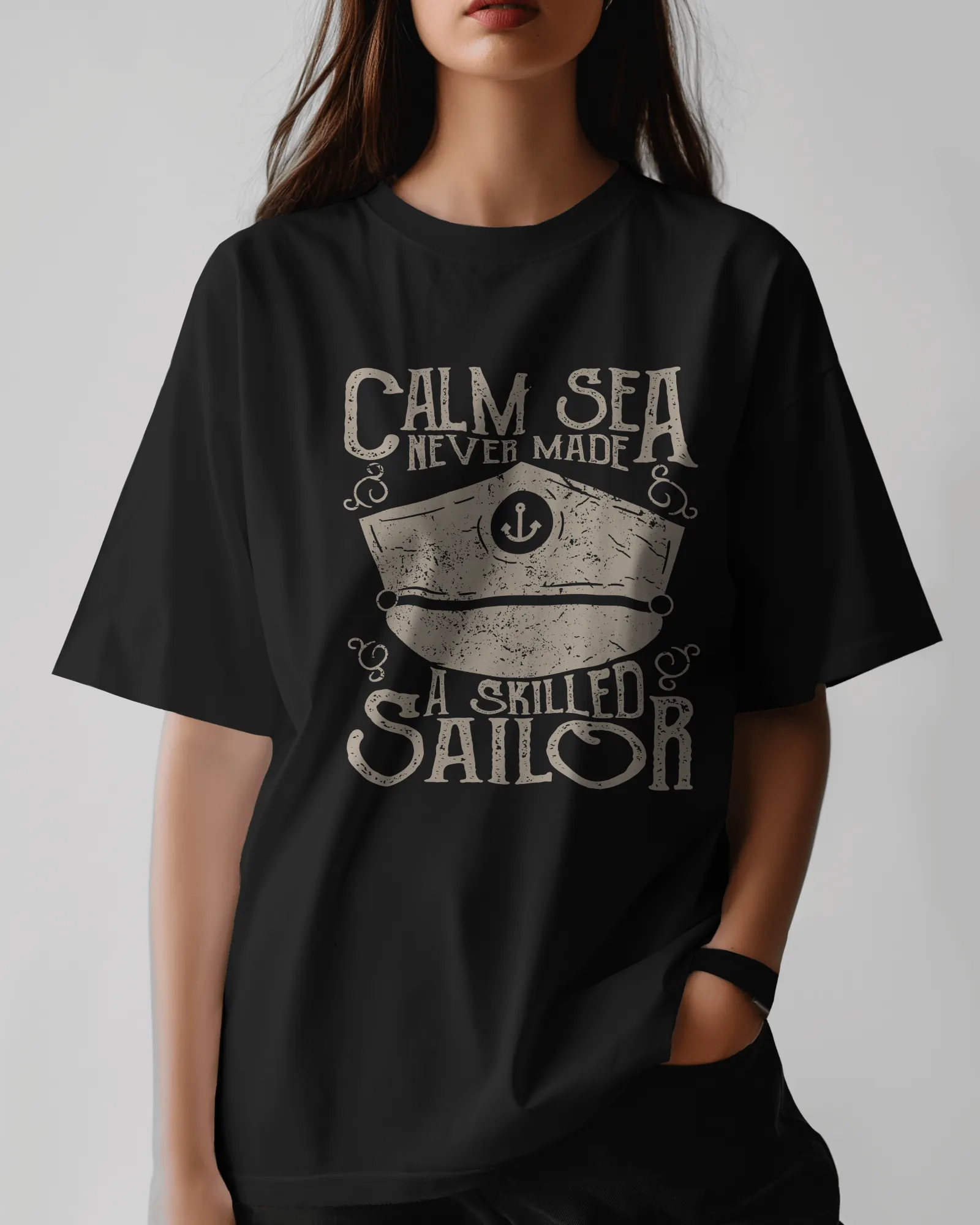 ["Premium 'Calm Sea Never Made A Skilled Sailor' Oversized T-Shirt by YORD (T-Shirts) - photo 1 of 7", "Premium 'Calm Sea Never Made A Skilled Sailor' Oversized T-Shirt by YORD (T-Shirts) - photo 2 of 7", "Premium 'Calm Sea Never Made A Skilled Sailor' Oversized T-Shirt by YORD (T-Shirts) - photo 3 of 7", "Premium 'Calm Sea Never Made A Skilled Sailor' Oversized T-Shirt by YORD (T-Shirts) - photo 4 of 7", "Premium 'Calm Sea Never Made A Skilled Sailor' Oversized T-Shirt by YORD (T-Shirts) - photo 5 of 7", "