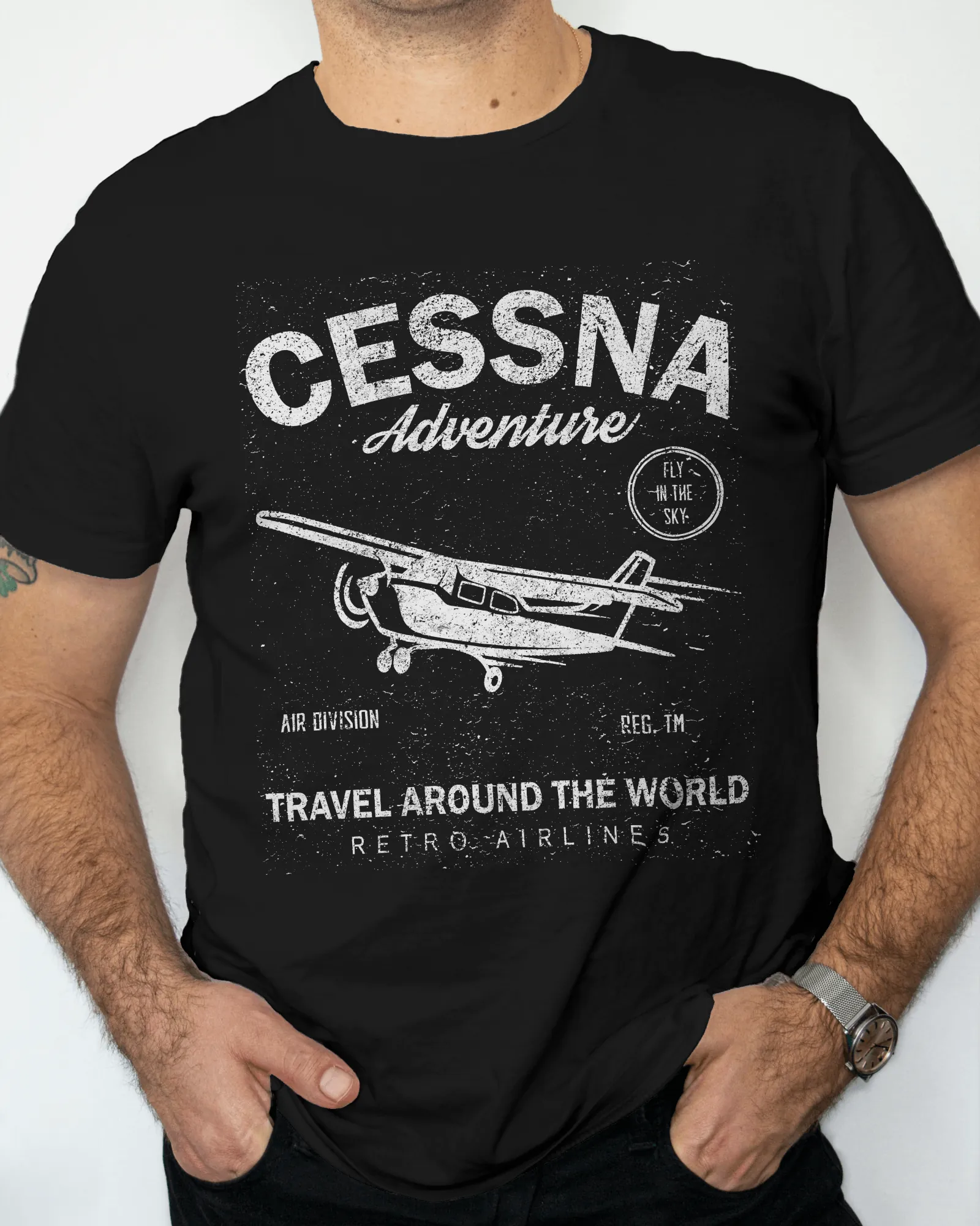 ['Premium Cessna Adventure Retro Aviation T-Shirt by YORD (T-Shirts) - photo 1 of 5', 'Premium Cessna Adventure Retro Aviation T-Shirt by YORD (T-Shirts) - photo 2 of 5', 'Premium Cessna Adventure Retro Aviation T-Shirt by YORD (T-Shirts) - photo 3 of 5', 'Premium Cessna Adventure Retro Aviation T-Shirt by YORD (T-Shirts) - photo 4 of 5', 'Premium Cessna Adventure Retro Aviation T-Shirt by YORD (T-Shirts) - photo 5 of 5']