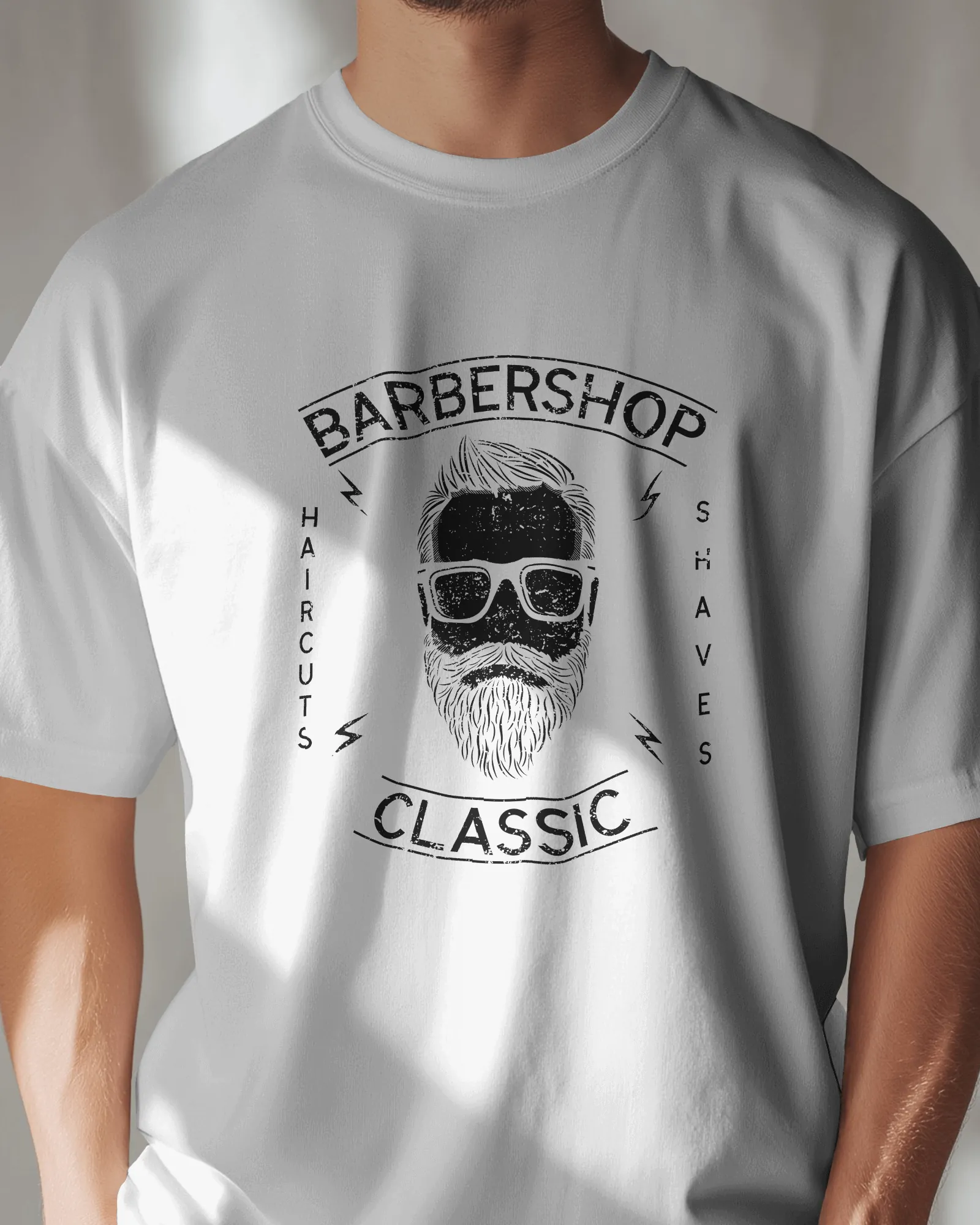 ['Premium Classic Barbershop White Cotton T-shirt by YORD (T-Shirts) - photo 1 of 7', 'Premium Classic Barbershop White Cotton T-shirt by YORD (T-Shirts) - photo 2 of 7', 'Premium Classic Barbershop White Cotton T-shirt by YORD (T-Shirts) - photo 3 of 7', 'Premium Classic Barbershop White Cotton T-shirt by YORD (T-Shirts) - photo 4 of 7', 'Premium Classic Barbershop White Cotton T-shirt by YORD (T-Shirts) - photo 5 of 7', 'Premium Classic Barbershop White Cotton T-shirt by YORD (T-Shirts) - photo 6 of 7', '
