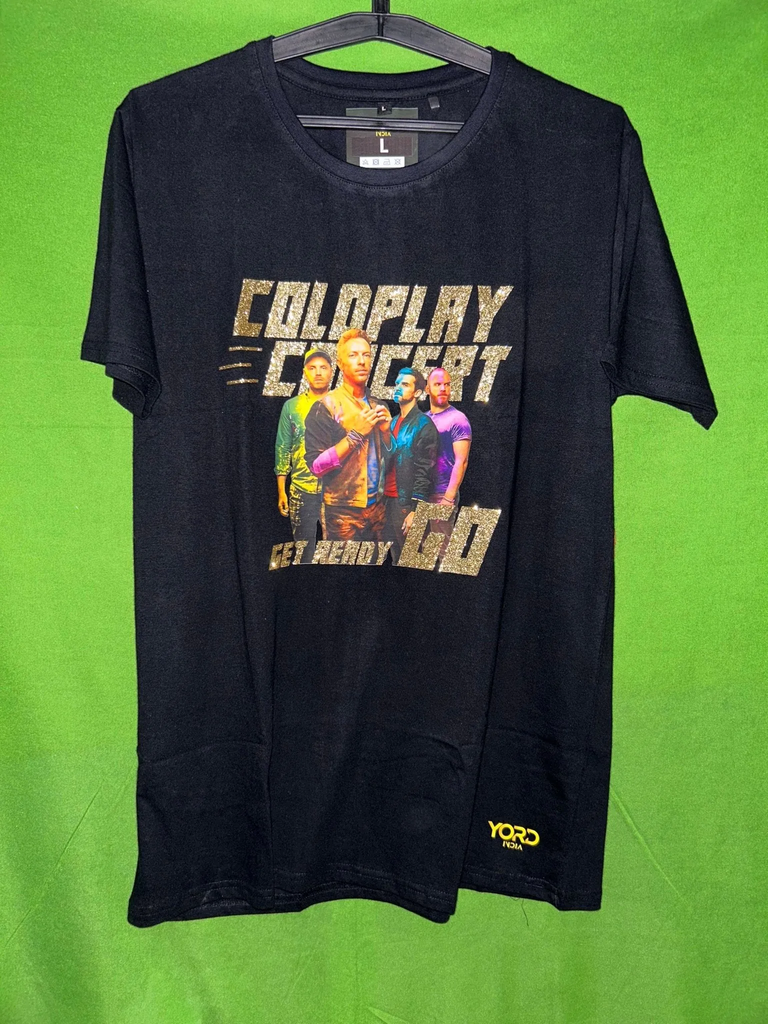 ['Premium Coldplay Concert Glitter T-Shirt - Luxury Oversized French Terry Cotton - Get Ready Go Edition by YORD (T-Shirts)']