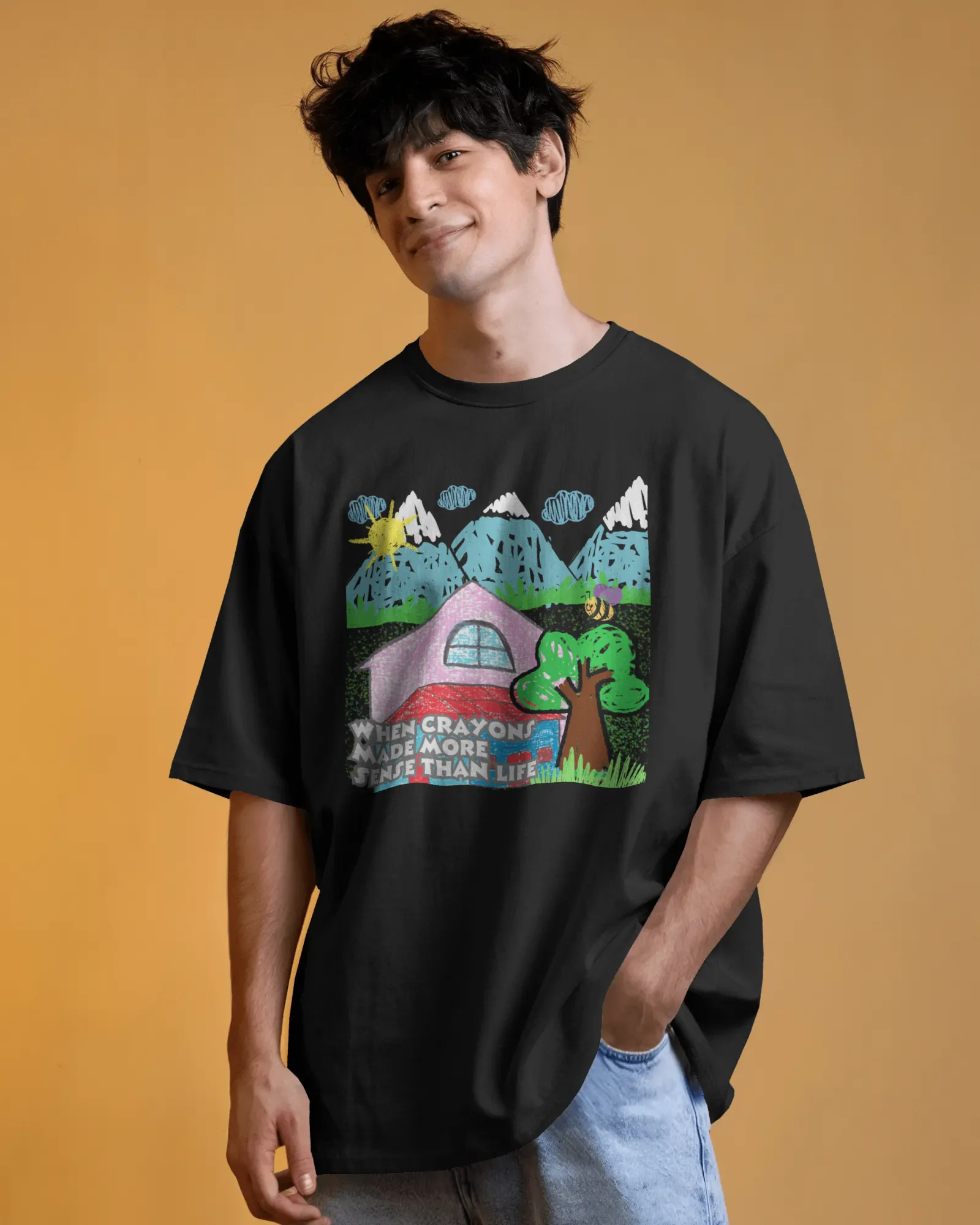 ['Premium Crayon Art Oversized T-Shirt | Childhood Nostalgia by YORD (T-Shirts) - photo 1 of 11', 'Premium Crayon Art Oversized T-Shirt | Childhood Nostalgia by YORD (T-Shirts) - photo 2 of 11', 'Premium Crayon Art Oversized T-Shirt | Childhood Nostalgia by YORD (T-Shirts) - photo 3 of 11', 'Premium Crayon Art Oversized T-Shirt | Childhood Nostalgia by YORD (T-Shirts) - photo 4 of 11', 'Premium Crayon Art Oversized T-Shirt | Childhood Nostalgia by YORD (T-Shirts) - photo 5 of 11', 'Premium Crayon Art Oversi