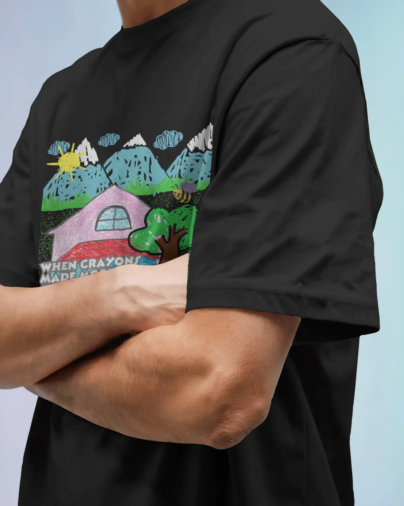 ['Premium Crayon Art Oversized T-Shirt | Childhood Nostalgia by YORD (T-Shirts) - photo 1 of 11', 'Premium Crayon Art Oversized T-Shirt | Childhood Nostalgia by YORD (T-Shirts) - photo 2 of 11', 'Premium Crayon Art Oversized T-Shirt | Childhood Nostalgia by YORD (T-Shirts) - photo 3 of 11', 'Premium Crayon Art Oversized T-Shirt | Childhood Nostalgia by YORD (T-Shirts) - photo 4 of 11', 'Premium Crayon Art Oversized T-Shirt | Childhood Nostalgia by YORD (T-Shirts) - photo 5 of 11', 'Premium Crayon Art Oversi