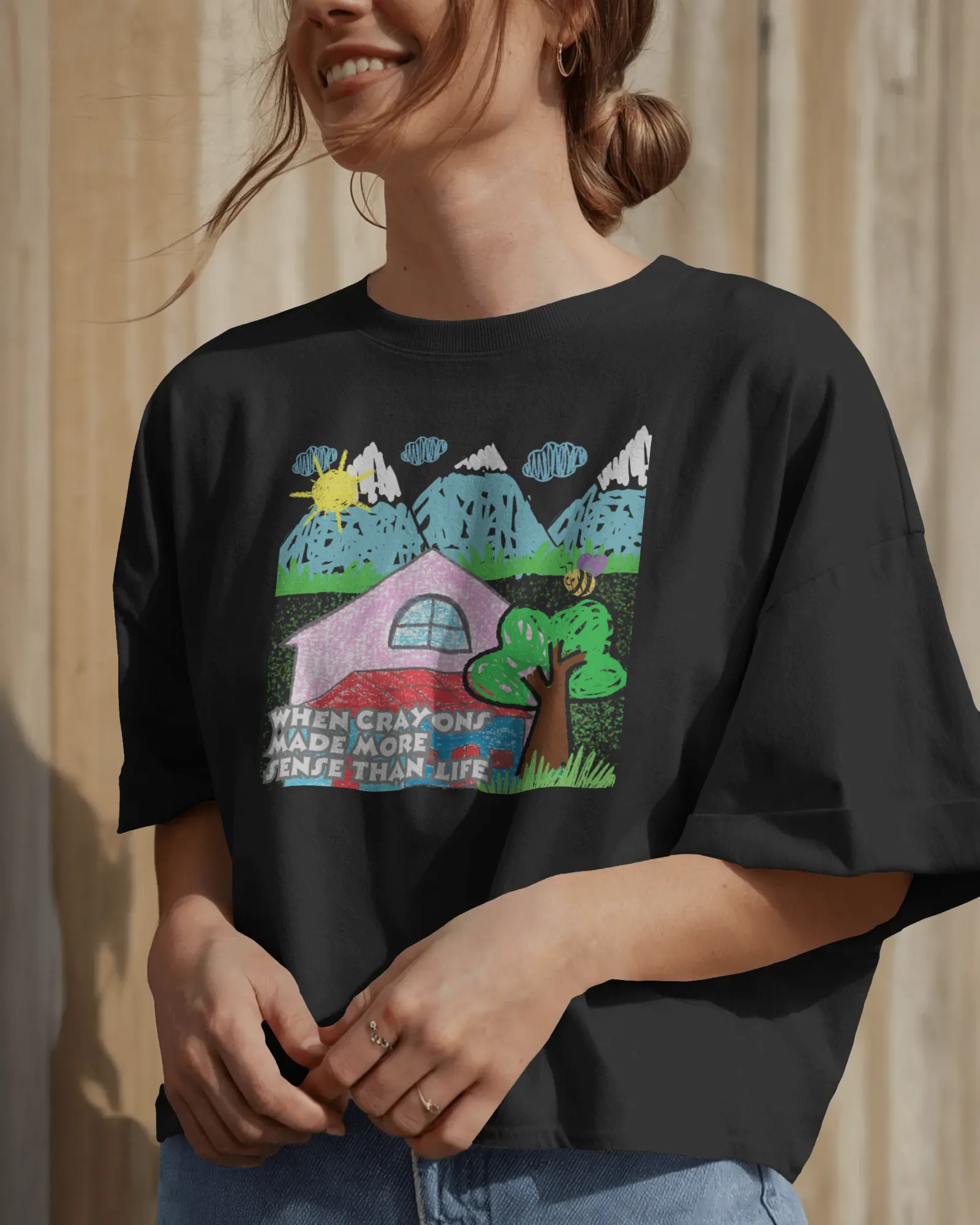['Premium Crayon Art Oversized T-Shirt | Childhood Nostalgia by YORD (T-Shirts) - photo 1 of 11', 'Premium Crayon Art Oversized T-Shirt | Childhood Nostalgia by YORD (T-Shirts) - photo 2 of 11', 'Premium Crayon Art Oversized T-Shirt | Childhood Nostalgia by YORD (T-Shirts) - photo 3 of 11', 'Premium Crayon Art Oversized T-Shirt | Childhood Nostalgia by YORD (T-Shirts) - photo 4 of 11', 'Premium Crayon Art Oversized T-Shirt | Childhood Nostalgia by YORD (T-Shirts) - photo 5 of 11', 'Premium Crayon Art Oversi
