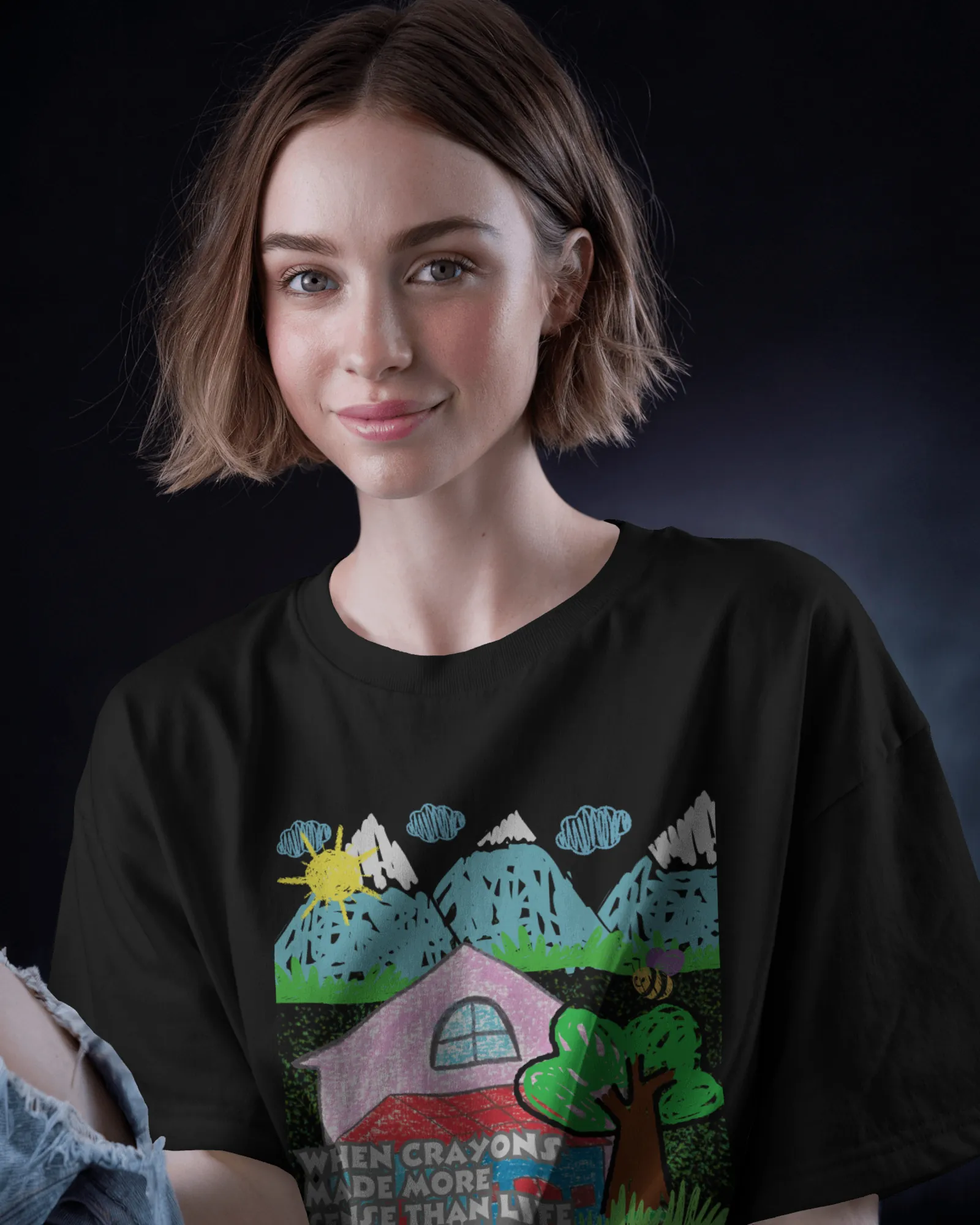 ['Premium Crayon Art Oversized T-Shirt | Childhood Nostalgia by YORD (T-Shirts) - photo 1 of 11', 'Premium Crayon Art Oversized T-Shirt | Childhood Nostalgia by YORD (T-Shirts) - photo 2 of 11', 'Premium Crayon Art Oversized T-Shirt | Childhood Nostalgia by YORD (T-Shirts) - photo 3 of 11', 'Premium Crayon Art Oversized T-Shirt | Childhood Nostalgia by YORD (T-Shirts) - photo 4 of 11', 'Premium Crayon Art Oversized T-Shirt | Childhood Nostalgia by YORD (T-Shirts) - photo 5 of 11', 'Premium Crayon Art Oversi