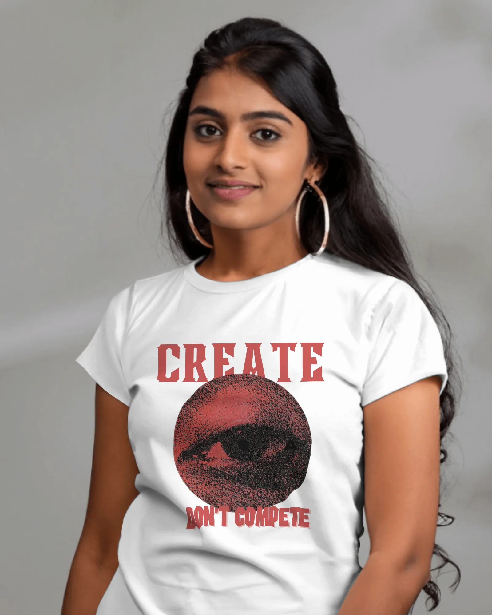 ["Premium 'CREATE DON'T COMPETE' Artistic Eye Regular T-shirt by YORD (T-Shirts) - photo 1 of 7", "Premium 'CREATE DON'T COMPETE' Artistic Eye Regular T-shirt by YORD (T-Shirts) - photo 2 of 7", "Premium 'CREATE DON'T COMPETE' Artistic Eye Regular T-shirt by YORD (T-Shirts) - photo 3 of 7", "Premium 'CREATE DON'T COMPETE' Artistic Eye Regular T-shirt by YORD (T-Shirts) - photo 4 of 7", "Premium 'CREATE DON'T COMPETE' Artistic Eye Regular T-shirt by YORD (T-Shirts) - photo 5 of 7", "Premium 'CREATE DON'T COM