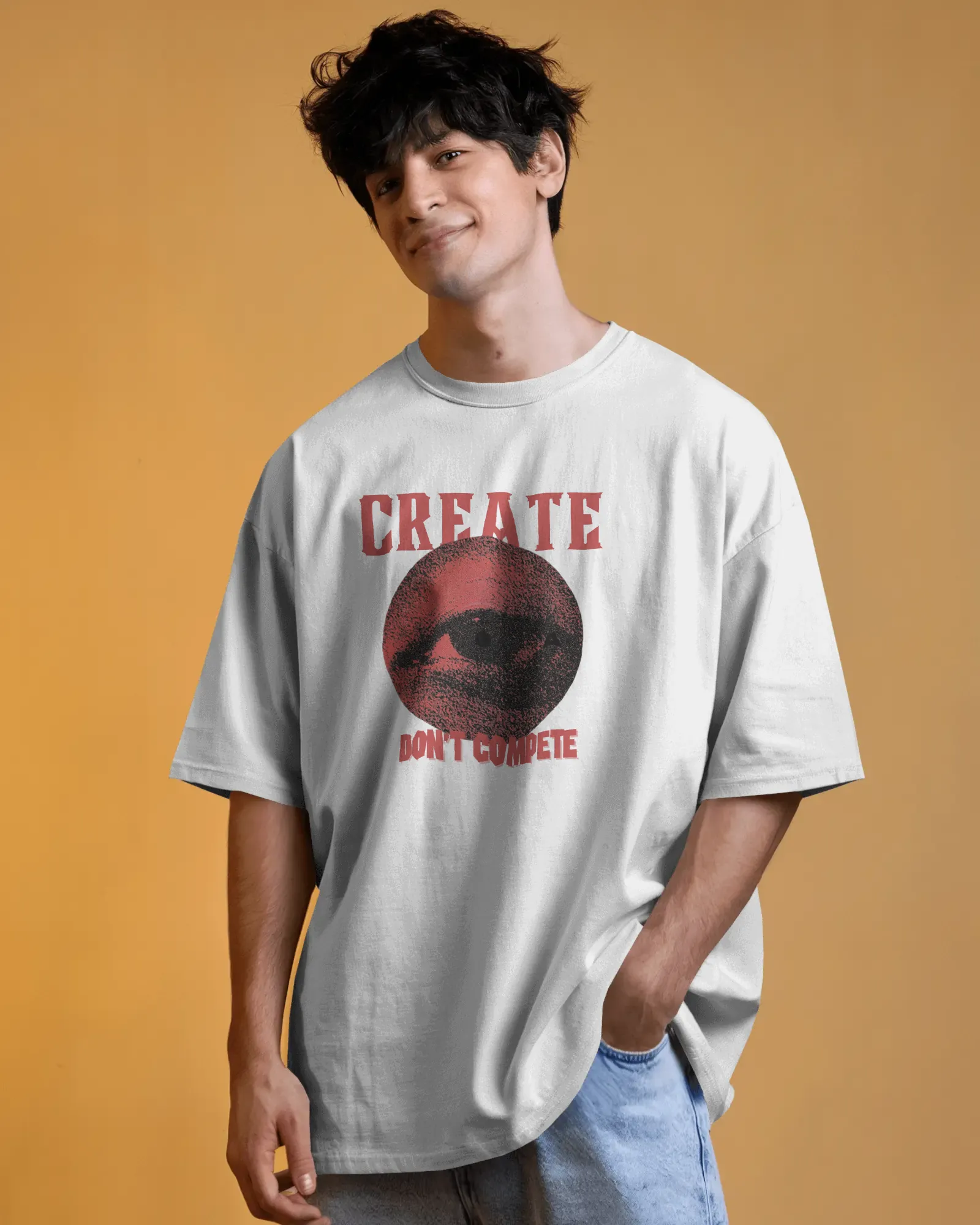 ["Premium 'CREATE DON'T COMPETE' Oversized Eye Graphic Tee by YORD (T-Shirts) - photo 1 of 12", "Premium 'CREATE DON'T COMPETE' Oversized Eye Graphic Tee by YORD (T-Shirts) - photo 2 of 12", "Premium 'CREATE DON'T COMPETE' Oversized Eye Graphic Tee by YORD (T-Shirts) - photo 3 of 12", "Premium 'CREATE DON'T COMPETE' Oversized Eye Graphic Tee by YORD (T-Shirts) - photo 4 of 12", "Premium 'CREATE DON'T COMPETE' Oversized Eye Graphic Tee by YORD (T-Shirts) - photo 5 of 12", "Premium 'CREATE DON'T COMPETE' Over