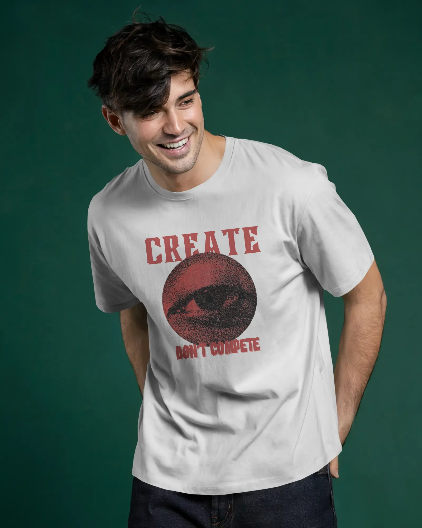 ["Premium 'CREATE DON'T COMPETE' Oversized Eye Graphic Tee by YORD (T-Shirts) - photo 1 of 12", "Premium 'CREATE DON'T COMPETE' Oversized Eye Graphic Tee by YORD (T-Shirts) - photo 2 of 12", "Premium 'CREATE DON'T COMPETE' Oversized Eye Graphic Tee by YORD (T-Shirts) - photo 3 of 12", "Premium 'CREATE DON'T COMPETE' Oversized Eye Graphic Tee by YORD (T-Shirts) - photo 4 of 12", "Premium 'CREATE DON'T COMPETE' Oversized Eye Graphic Tee by YORD (T-Shirts) - photo 5 of 12", "Premium 'CREATE DON'T COMPETE' Over