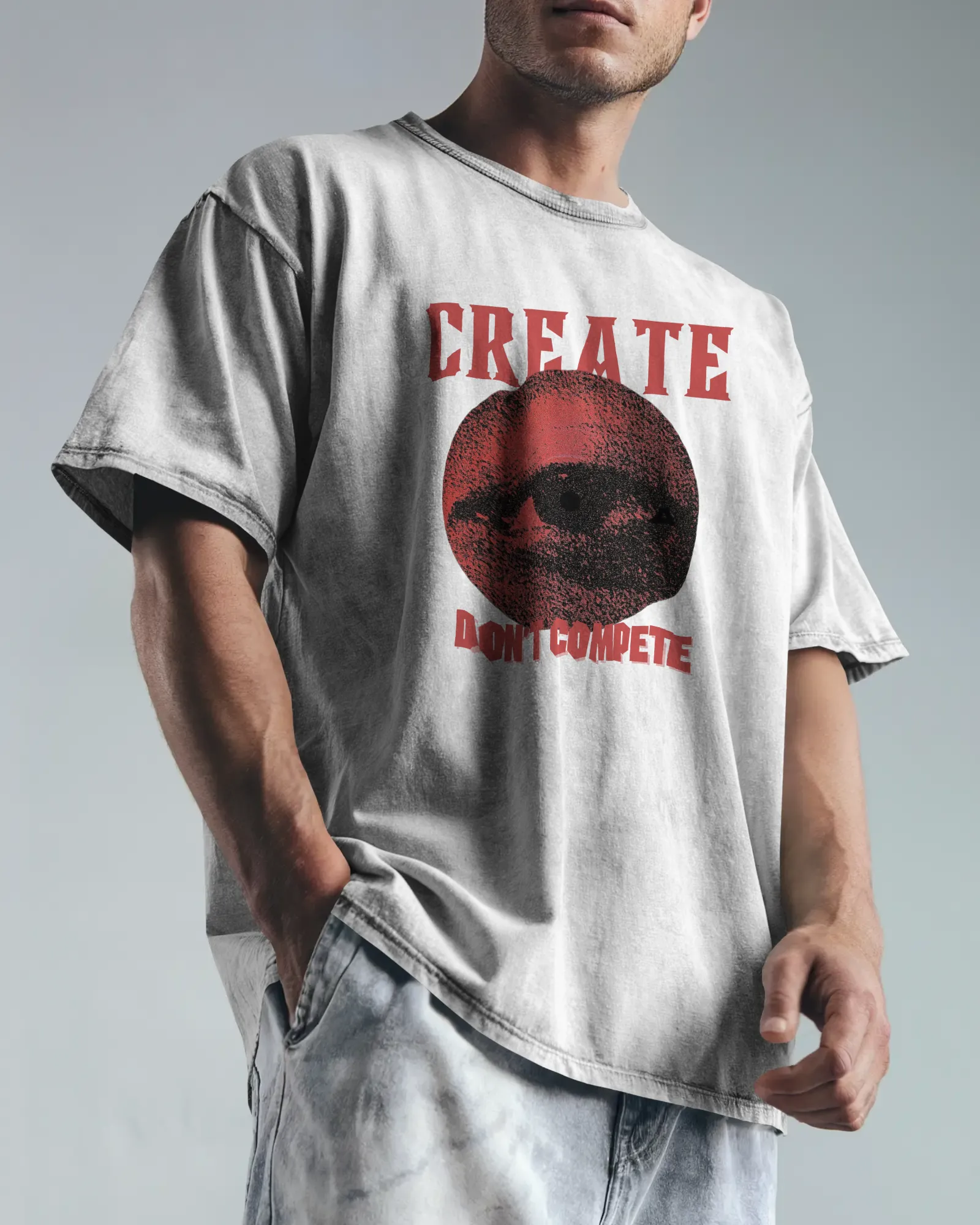 ["Premium 'CREATE DON'T COMPETE' Oversized Eye Graphic Tee by YORD (T-Shirts) - photo 1 of 12", "Premium 'CREATE DON'T COMPETE' Oversized Eye Graphic Tee by YORD (T-Shirts) - photo 2 of 12", "Premium 'CREATE DON'T COMPETE' Oversized Eye Graphic Tee by YORD (T-Shirts) - photo 3 of 12", "Premium 'CREATE DON'T COMPETE' Oversized Eye Graphic Tee by YORD (T-Shirts) - photo 4 of 12", "Premium 'CREATE DON'T COMPETE' Oversized Eye Graphic Tee by YORD (T-Shirts) - photo 5 of 12", "Premium 'CREATE DON'T COMPETE' Over