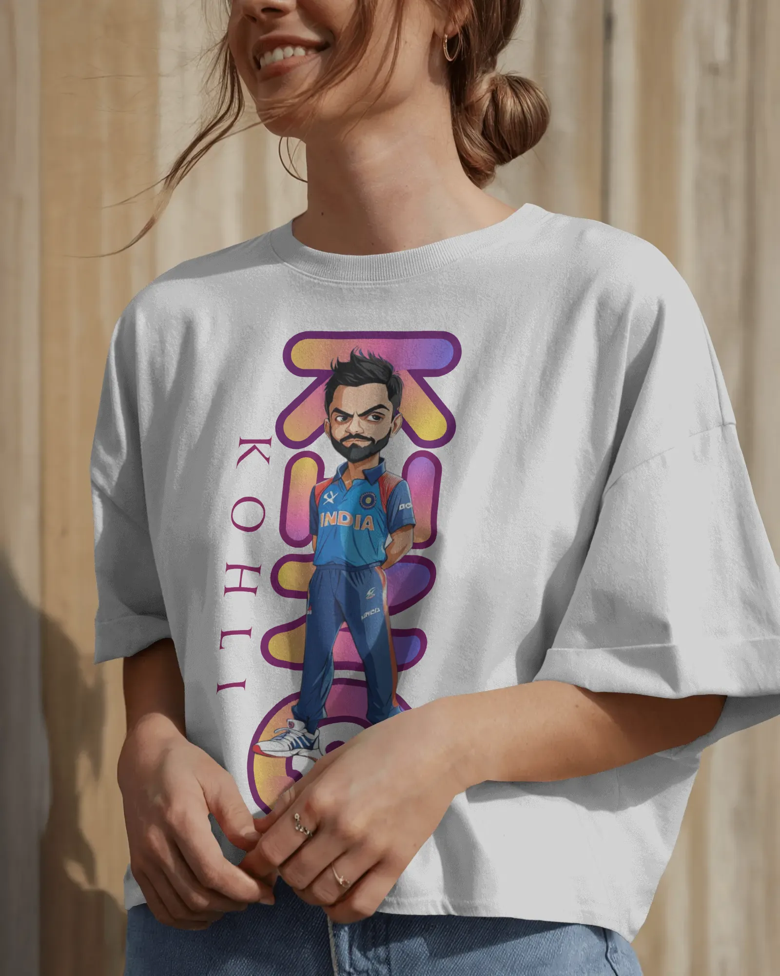['Premium Virat Kohli Cricket Champion Oversized T-shirt - Team India Edition by YORD (T-Shirts) - photo 1 of 8', 'Premium Virat Kohli Cricket Champion Oversized T-shirt - Team India Edition by YORD (T-Shirts) - photo 2 of 8', 'Premium Virat Kohli Cricket Champion Oversized T-shirt - Team India Edition by YORD (T-Shirts) - photo 3 of 8', 'Premium Virat Kohli Cricket Champion Oversized T-shirt - Team India Edition by YORD (T-Shirts) - photo 4 of 8', 'Premium Virat Kohli Cricket Champion Oversized T-shirt - T