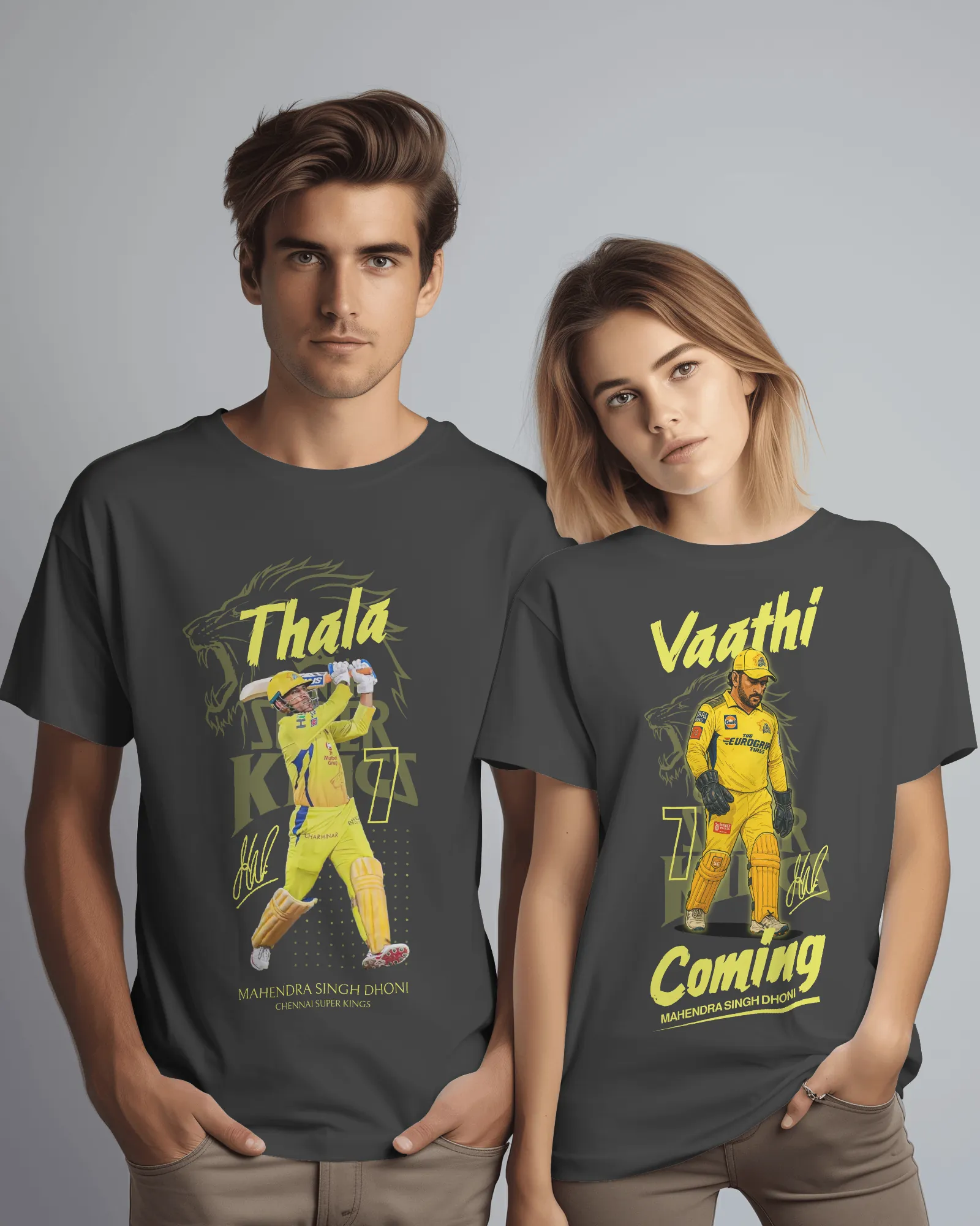 Premium CSK Vaathi Coming MS Dhoni IPL 7 Tribute T-shirt - alternate view