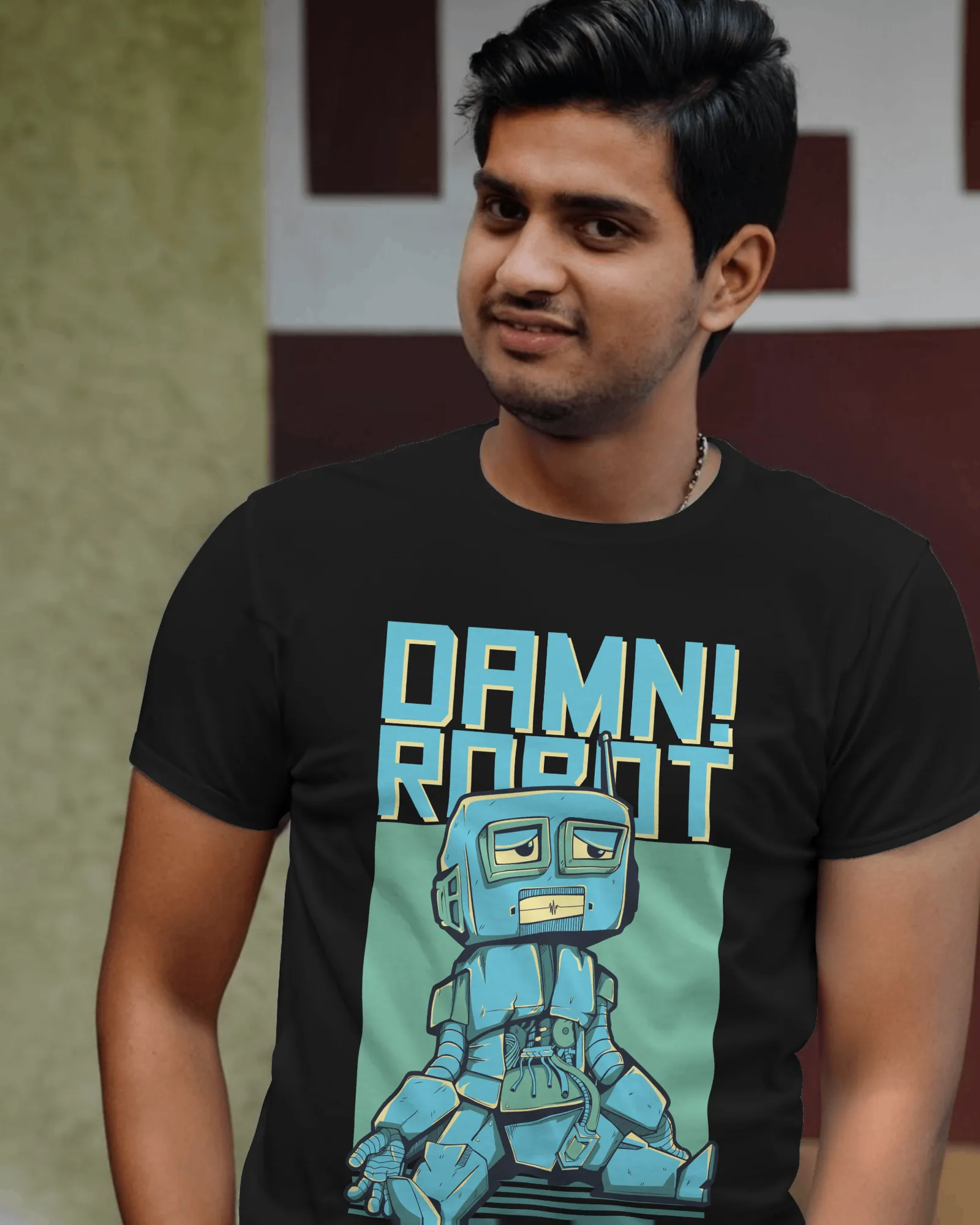 ['Premium DAMN! ROBOT Graphic Regular T-shirt by YORD (T-Shirts) - photo 1 of 5', 'Premium DAMN! ROBOT Graphic Regular T-shirt by YORD (T-Shirts) - photo 2 of 5', 'Premium DAMN! ROBOT Graphic Regular T-shirt by YORD (T-Shirts) - photo 3 of 5', 'Premium DAMN! ROBOT Graphic Regular T-shirt by YORD (T-Shirts) - photo 4 of 5', 'Premium DAMN! ROBOT Graphic Regular T-shirt by YORD (T-Shirts) - photo 5 of 5']