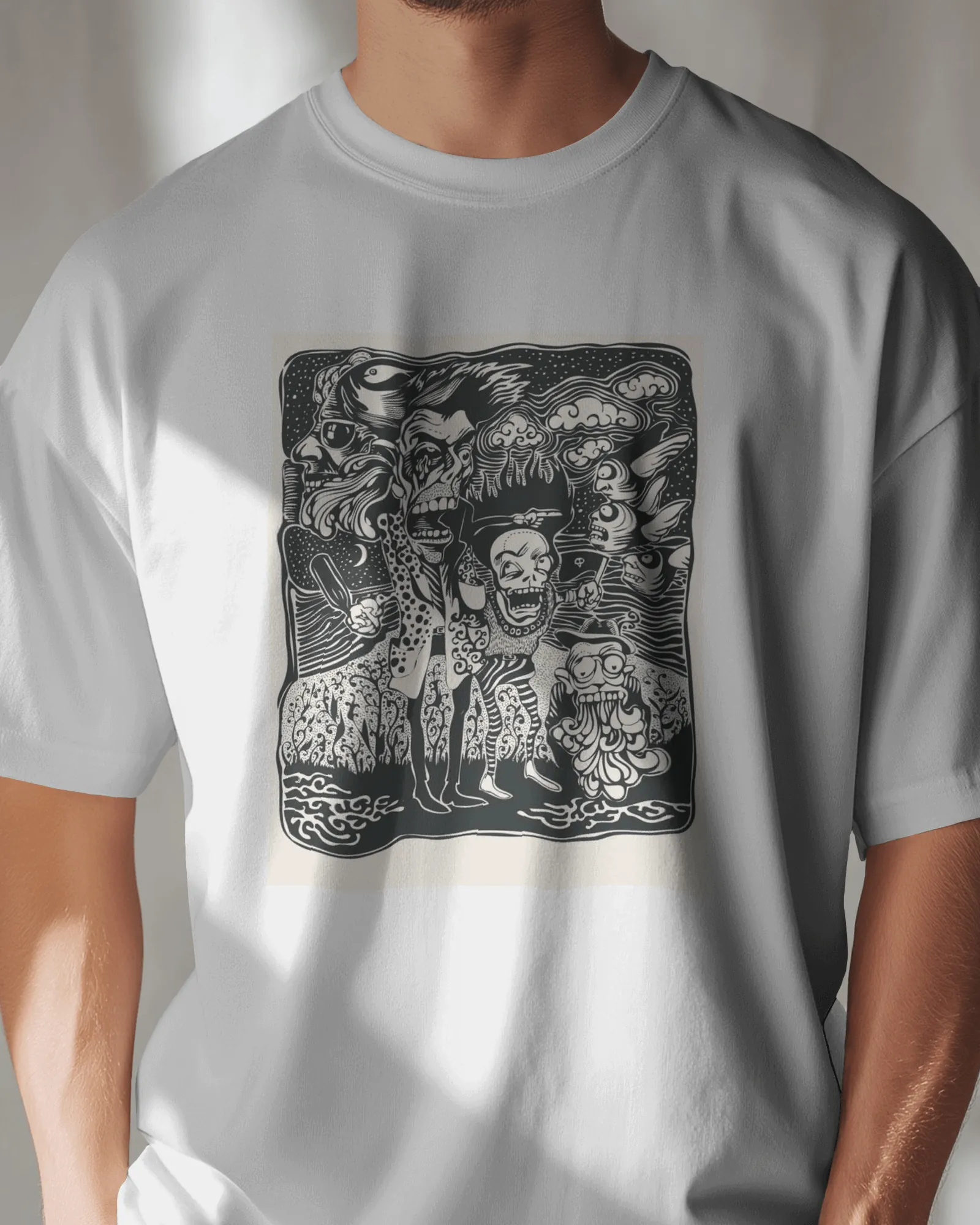 ['Premium Dark Art Graphic White T-shirt - Limited Edition by YORD (T-Shirts) - photo 1 of 5', 'Premium Dark Art Graphic White T-shirt - Limited Edition by YORD (T-Shirts) - photo 2 of 5', 'Premium Dark Art Graphic White T-shirt - Limited Edition by YORD (T-Shirts) - photo 3 of 5', 'Premium Dark Art Graphic White T-shirt - Limited Edition by YORD (T-Shirts) - photo 4 of 5', 'Premium Dark Art Graphic White T-shirt - Limited Edition by YORD (T-Shirts) - photo 5 of 5']