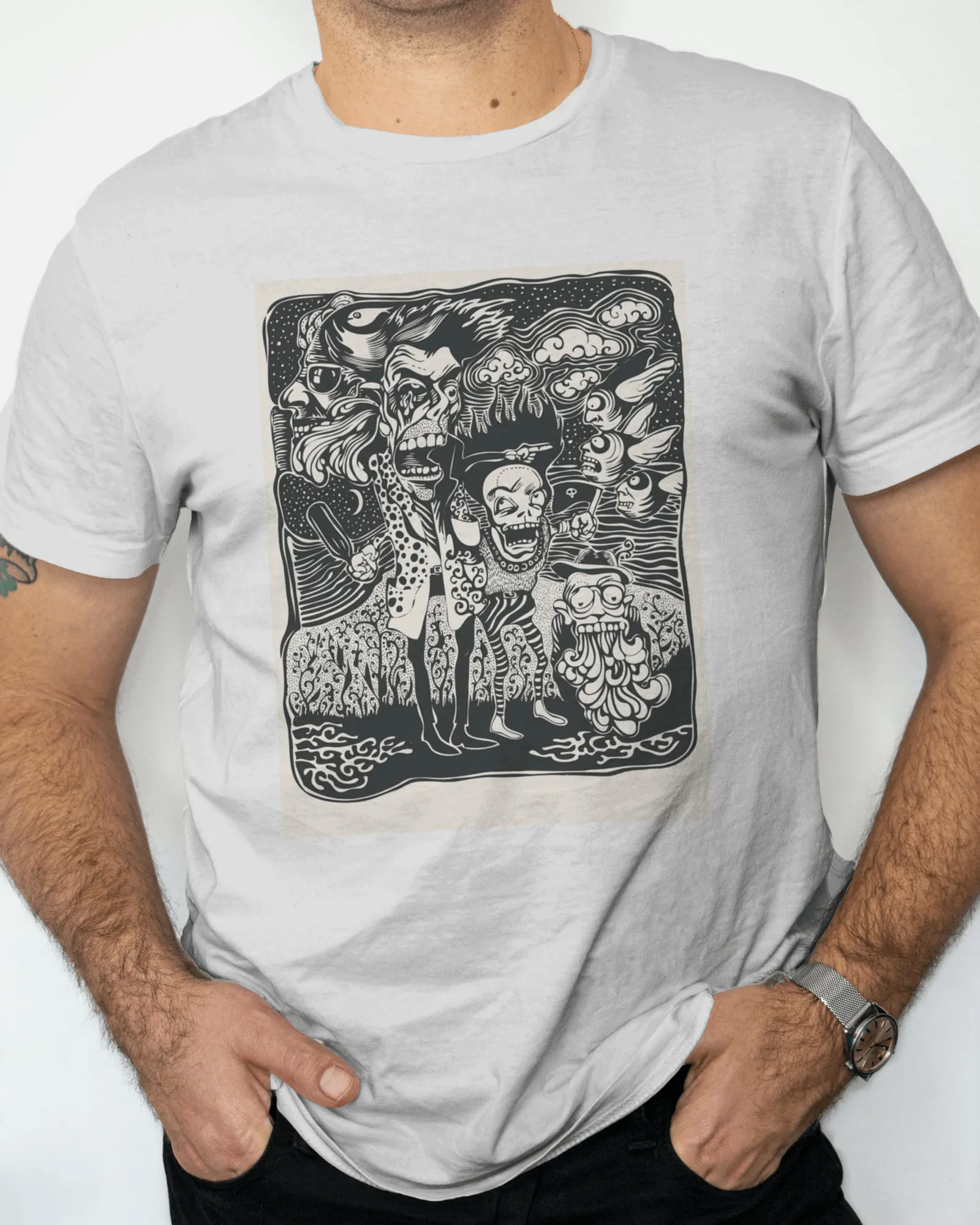 ['Premium Dark Art Graphic White T-shirt - Limited Edition by YORD (T-Shirts) - photo 1 of 5', 'Premium Dark Art Graphic White T-shirt - Limited Edition by YORD (T-Shirts) - photo 2 of 5', 'Premium Dark Art Graphic White T-shirt - Limited Edition by YORD (T-Shirts) - photo 3 of 5', 'Premium Dark Art Graphic White T-shirt - Limited Edition by YORD (T-Shirts) - photo 4 of 5', 'Premium Dark Art Graphic White T-shirt - Limited Edition by YORD (T-Shirts) - photo 5 of 5']