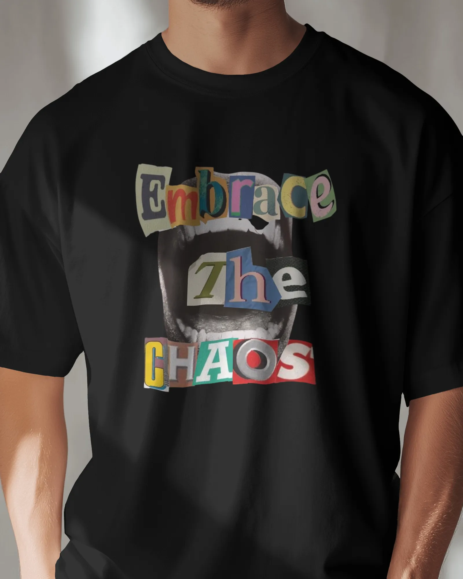 ['Premium Embrace The CHAOS Graphic Regular T-shirt | Limited Edition by YORD (T-Shirts) - photo 1 of 7', 'Premium Embrace The CHAOS Graphic Regular T-shirt | Limited Edition by YORD (T-Shirts) - photo 2 of 7', 'Premium Embrace The CHAOS Graphic Regular T-shirt | Limited Edition by YORD (T-Shirts) - photo 3 of 7', 'Premium Embrace The CHAOS Graphic Regular T-shirt | Limited Edition by YORD (T-Shirts) - photo 4 of 7', 'Premium Embrace The CHAOS Graphic Regular T-shirt | Limited Edition by YORD (T-Shirts) - p