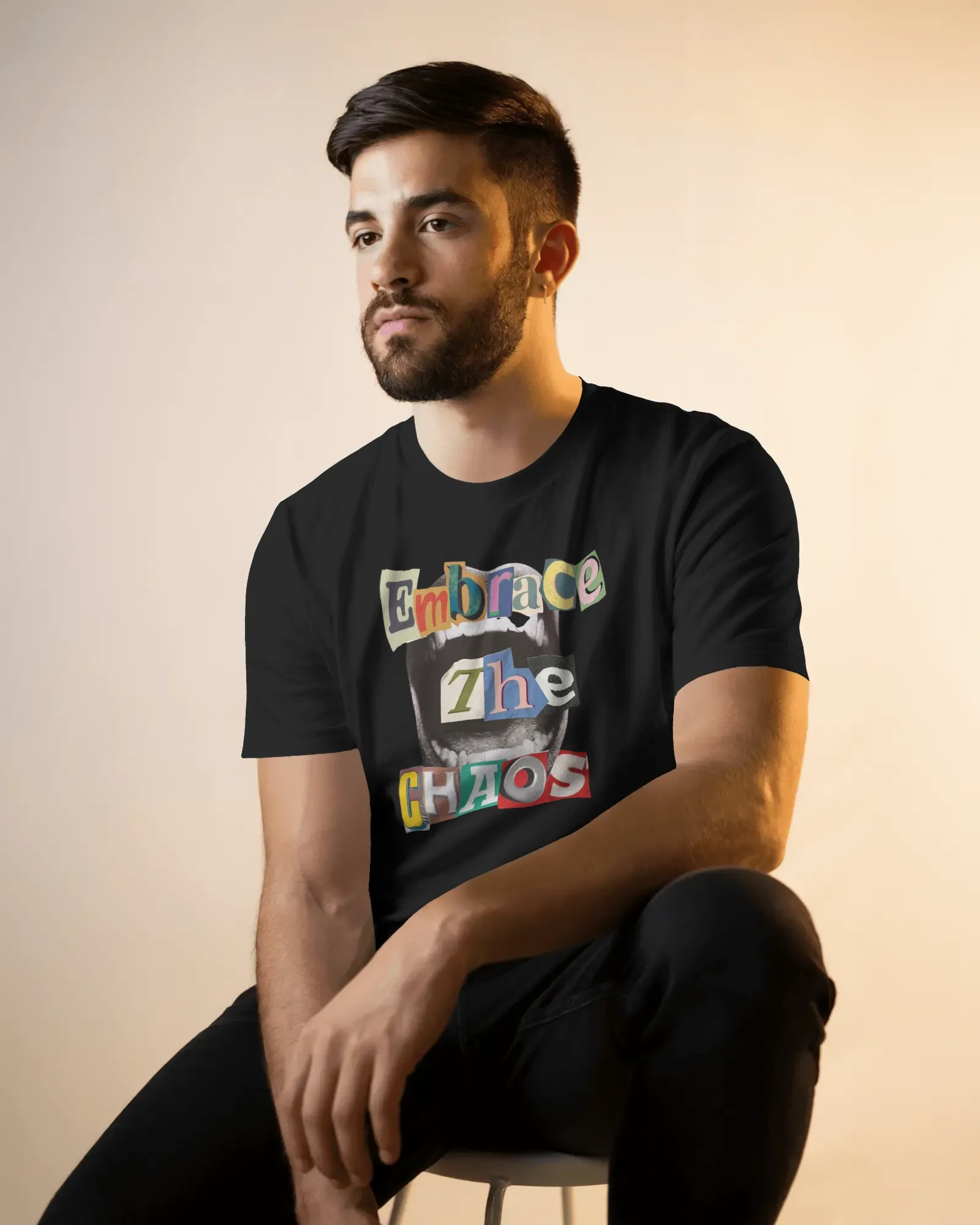 ['Premium Embrace The CHAOS Graphic Regular T-shirt | Limited Edition by YORD (T-Shirts) - photo 1 of 7', 'Premium Embrace The CHAOS Graphic Regular T-shirt | Limited Edition by YORD (T-Shirts) - photo 2 of 7', 'Premium Embrace The CHAOS Graphic Regular T-shirt | Limited Edition by YORD (T-Shirts) - photo 3 of 7', 'Premium Embrace The CHAOS Graphic Regular T-shirt | Limited Edition by YORD (T-Shirts) - photo 4 of 7', 'Premium Embrace The CHAOS Graphic Regular T-shirt | Limited Edition by YORD (T-Shirts) - p
