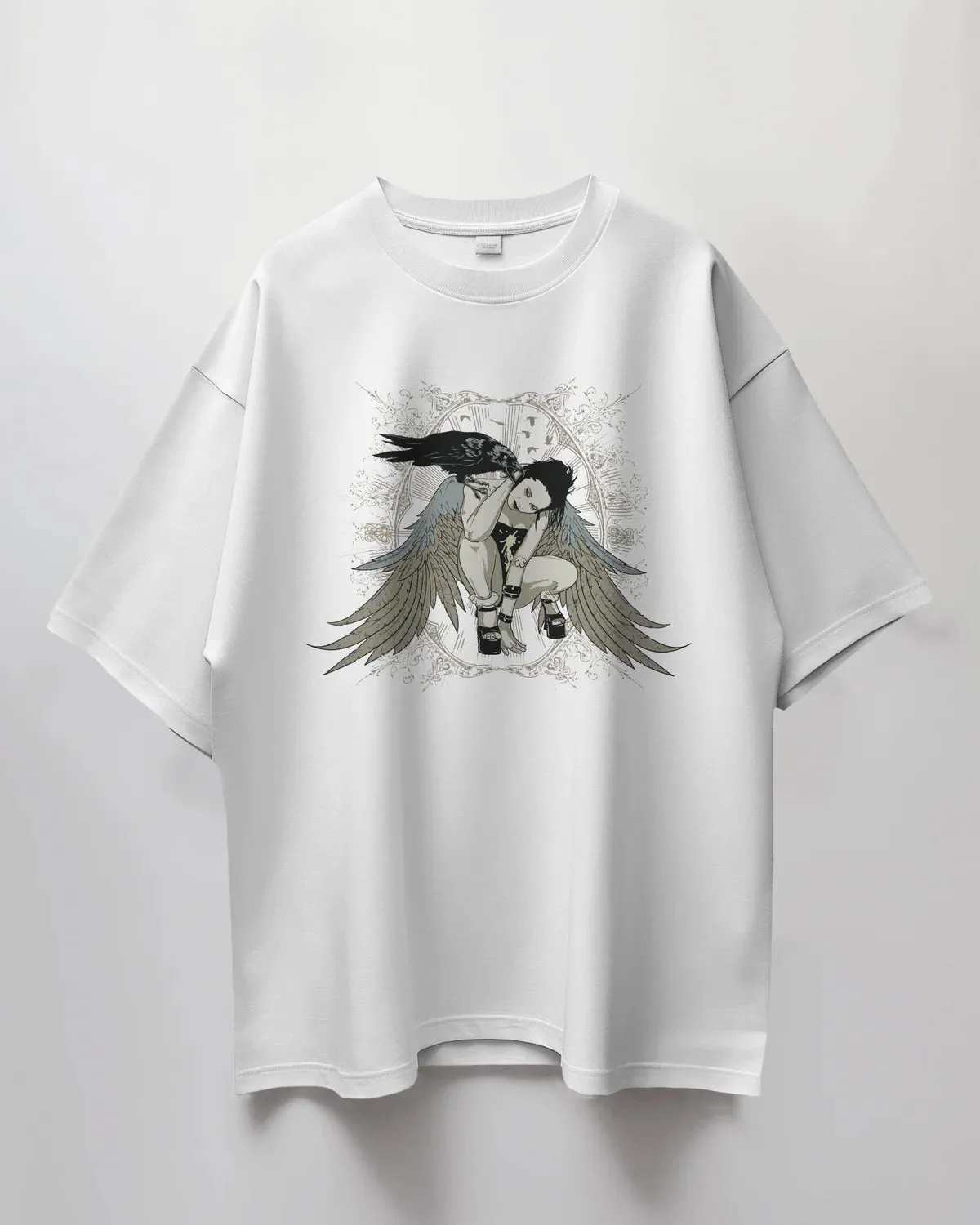 ['Premium Gothic Angel Wing Raven Oversized T-shirt by YORD (T-Shirts) - photo 1 of 10', 'Premium Gothic Angel Wing Raven Oversized T-shirt by YORD (T-Shirts) - photo 2 of 10', 'Premium Gothic Angel Wing Raven Oversized T-shirt by YORD (T-Shirts) - photo 3 of 10', 'Premium Gothic Angel Wing Raven Oversized T-shirt by YORD (T-Shirts) - photo 4 of 10', 'Premium Gothic Angel Wing Raven Oversized T-shirt by YORD (T-Shirts) - photo 5 of 10', 'Premium Gothic Angel Wing Raven Oversized T-shirt by YORD (T-Shirts) -