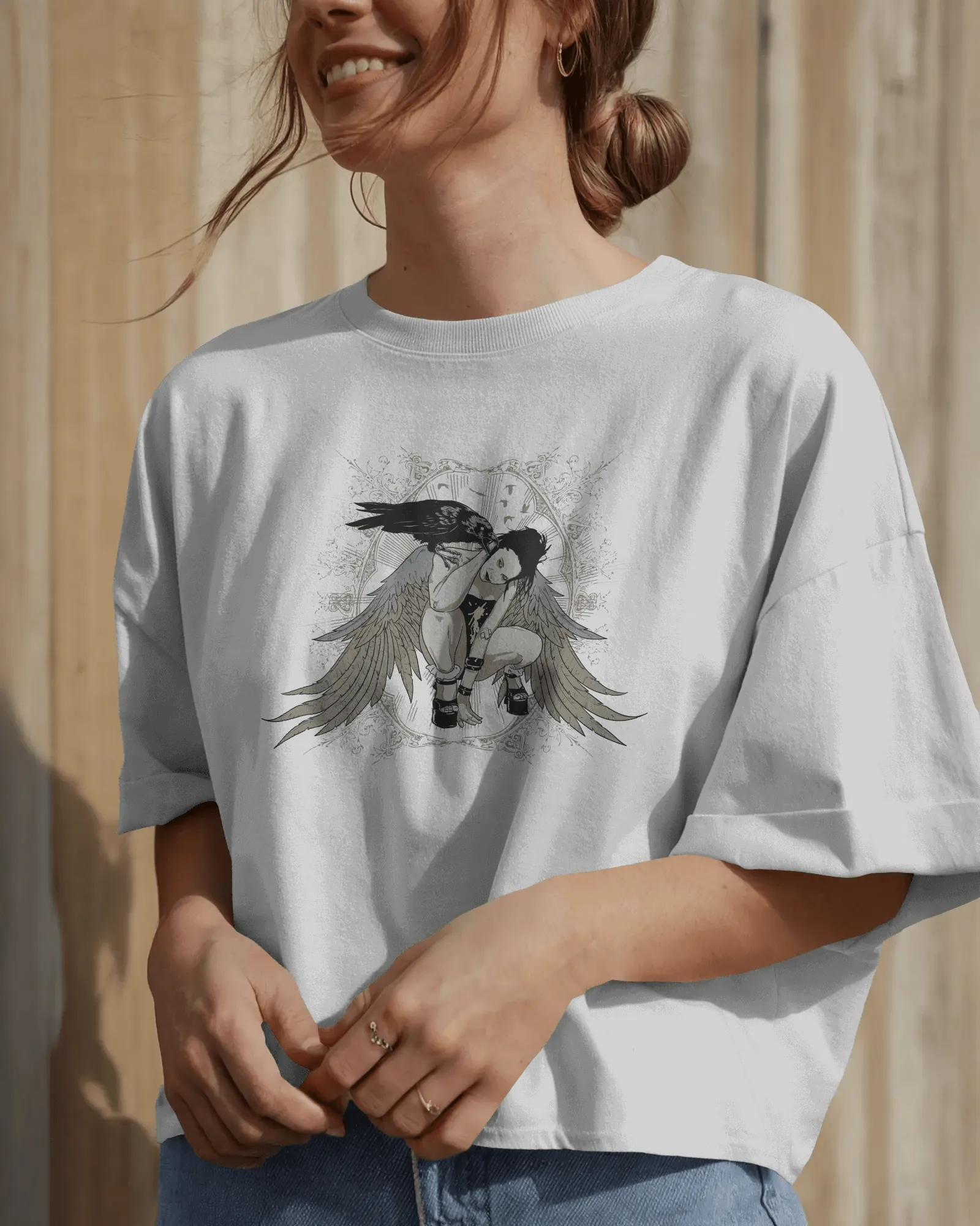 ['Premium Gothic Angel Wing Raven Oversized T-shirt by YORD (T-Shirts) - photo 1 of 10', 'Premium Gothic Angel Wing Raven Oversized T-shirt by YORD (T-Shirts) - photo 2 of 10', 'Premium Gothic Angel Wing Raven Oversized T-shirt by YORD (T-Shirts) - photo 3 of 10', 'Premium Gothic Angel Wing Raven Oversized T-shirt by YORD (T-Shirts) - photo 4 of 10', 'Premium Gothic Angel Wing Raven Oversized T-shirt by YORD (T-Shirts) - photo 5 of 10', 'Premium Gothic Angel Wing Raven Oversized T-shirt by YORD (T-Shirts) -