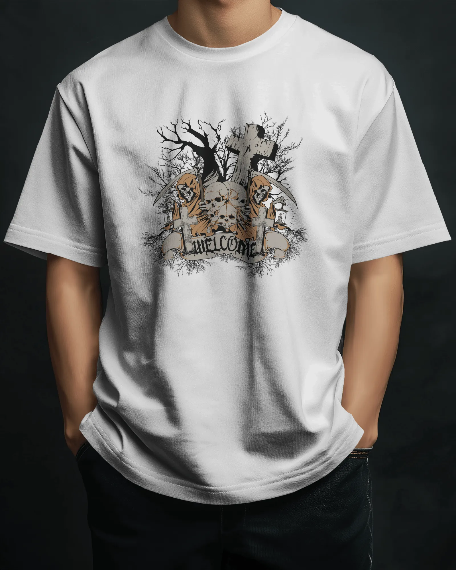 ["Premium Grim Reaper 'Unwelcome' Oversized Gothic T-shirt by YORD (T-Shirts) - photo 1 of 10", "Premium Grim Reaper 'Unwelcome' Oversized Gothic T-shirt by YORD (T-Shirts) - photo 2 of 10", "Premium Grim Reaper 'Unwelcome' Oversized Gothic T-shirt by YORD (T-Shirts) - photo 3 of 10", "Premium Grim Reaper 'Unwelcome' Oversized Gothic T-shirt by YORD (T-Shirts) - photo 4 of 10", "Premium Grim Reaper 'Unwelcome' Oversized Gothic T-shirt by YORD (T-Shirts) - photo 5 of 10", "Premium Grim Reaper 'Unwelcome' Ove
