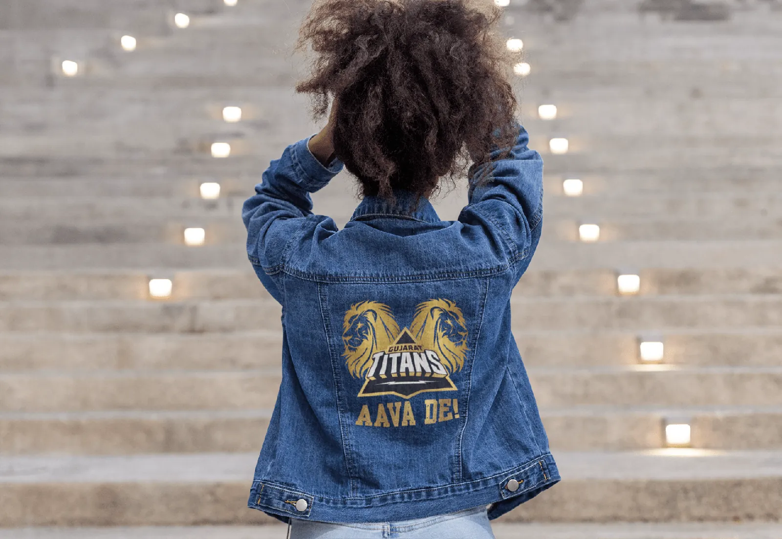 ['Premium Gujarat Titans IPL Denim Jacket | Exclusive AAVA DE! by YORD (Denim) - photo 1 of 6', 'Premium Gujarat Titans IPL Denim Jacket | Exclusive AAVA DE! by YORD (Denim) - photo 2 of 6', 'Premium Gujarat Titans IPL Denim Jacket | Exclusive AAVA DE! by YORD (Denim) - photo 3 of 6', 'Premium Gujarat Titans IPL Denim Jacket | Exclusive AAVA DE! by YORD (Denim) - photo 4 of 6', 'Premium Gujarat Titans IPL Denim Jacket | Exclusive AAVA DE! by YORD (Denim) - photo 5 of 6', 'Premium Gujarat Titans IPL Denim Ja