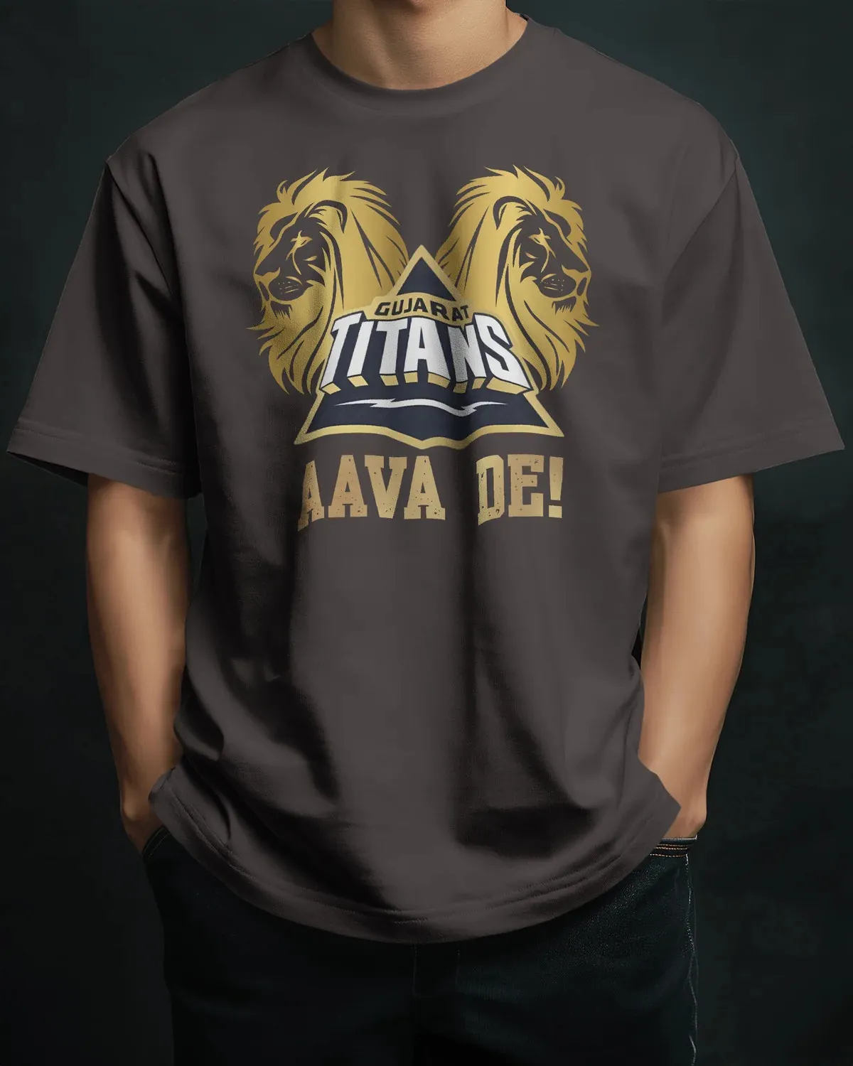 Premium Gujarat Titans Oversized IPL T-shirt - AAVA DE! - alternate view