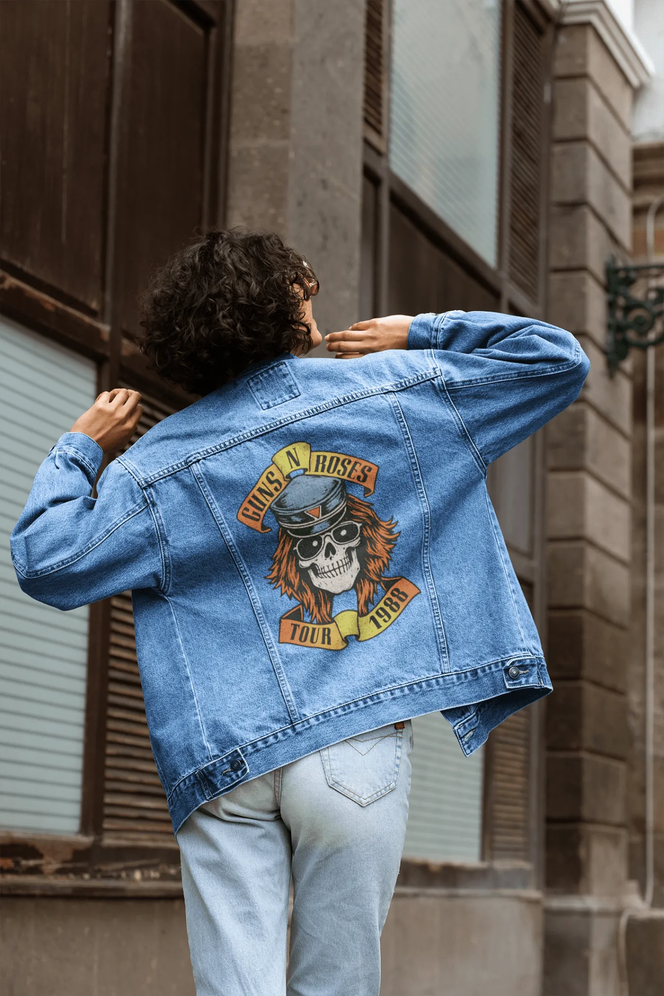 ["Premium Guns N' Roses 1988 Tour Vintage Denim Jacket by YORD (Denim) - photo 1 of 5", "Premium Guns N' Roses 1988 Tour Vintage Denim Jacket by YORD (Denim) - photo 2 of 5", "Premium Guns N' Roses 1988 Tour Vintage Denim Jacket by YORD (Denim) - photo 3 of 5", "Premium Guns N' Roses 1988 Tour Vintage Denim Jacket by YORD (Denim) - photo 4 of 5", "Premium Guns N' Roses 1988 Tour Vintage Denim Jacket by YORD (Denim) - photo 5 of 5"]