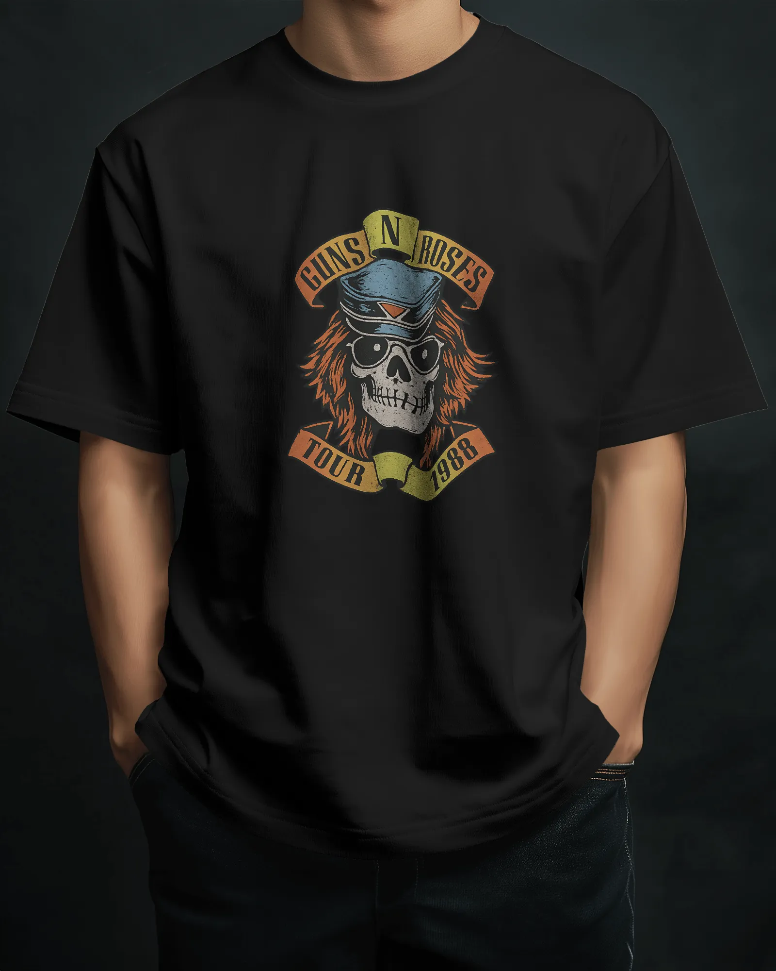 Premium Guns N' Roses 1988 Tour Vintage Rock Band T-shirt