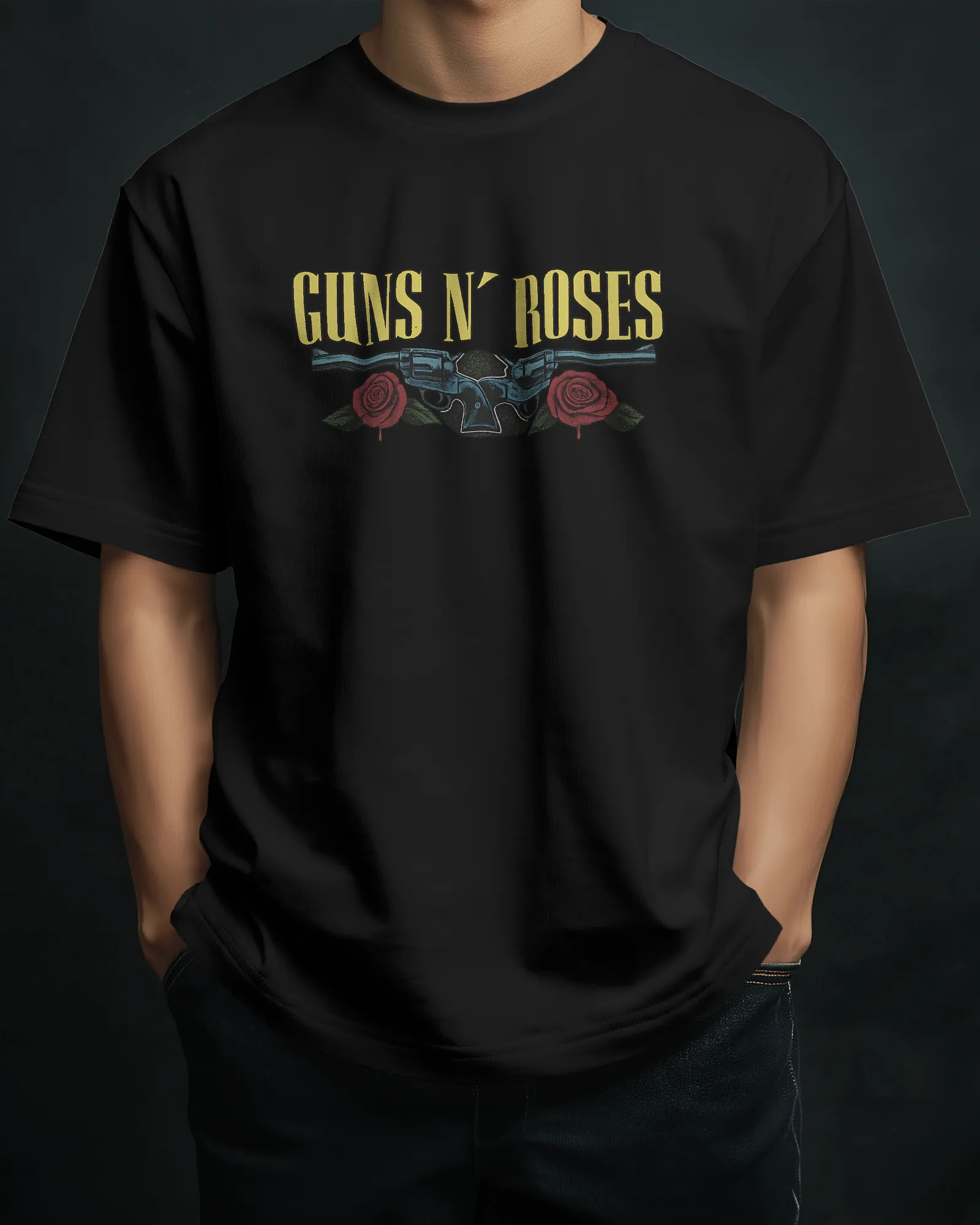 ["Premium Guns N' Roses Iconic Rock Band Regular T-Shirt by YORD (T-Shirts) - photo 1 of 3", "Premium Guns N' Roses Iconic Rock Band Regular T-Shirt by YORD (T-Shirts) - photo 2 of 3", "Premium Guns N' Roses Iconic Rock Band Regular T-Shirt by YORD (T-Shirts) - photo 3 of 3"]