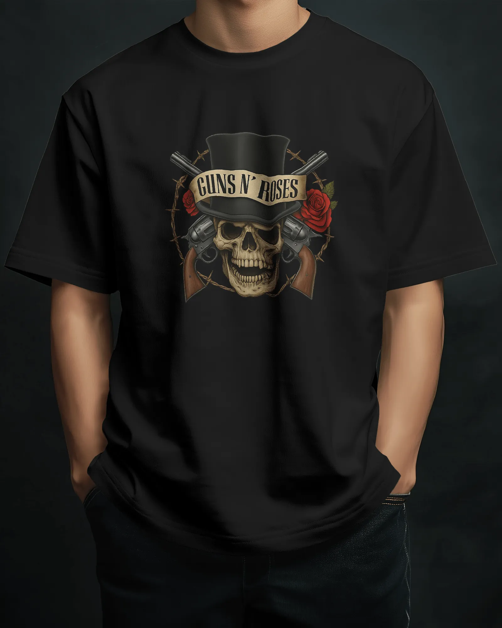 ["Premium Guns N' Roses Skull Logo Regular Fit T-shirt by YORD (T-Shirts) - photo 1 of 3", "Premium Guns N' Roses Skull Logo Regular Fit T-shirt by YORD (T-Shirts) - photo 2 of 3", "Premium Guns N' Roses Skull Logo Regular Fit T-shirt by YORD (T-Shirts) - photo 3 of 3"]