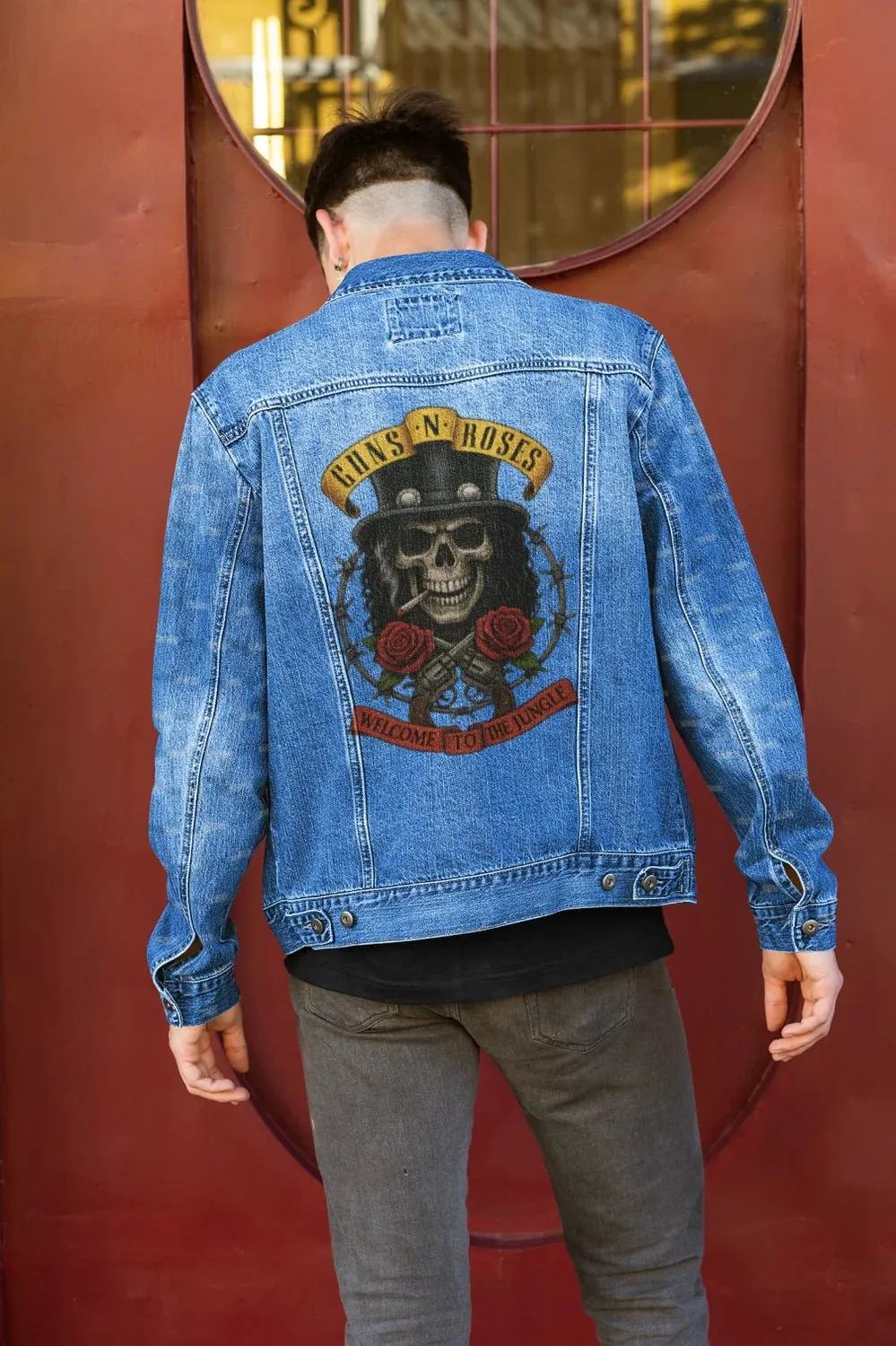["Premium Guns N' Roses Skull Print Denim Jacket - Limited Edition by YORD (Denim) - photo 1 of 5", "Premium Guns N' Roses Skull Print Denim Jacket - Limited Edition by YORD (Denim) - photo 2 of 5", "Premium Guns N' Roses Skull Print Denim Jacket - Limited Edition by YORD (Denim) - photo 3 of 5", "Premium Guns N' Roses Skull Print Denim Jacket - Limited Edition by YORD (Denim) - photo 4 of 5", "Premium Guns N' Roses Skull Print Denim Jacket - Limited Edition by YORD (Denim) - photo 5 of 5"]