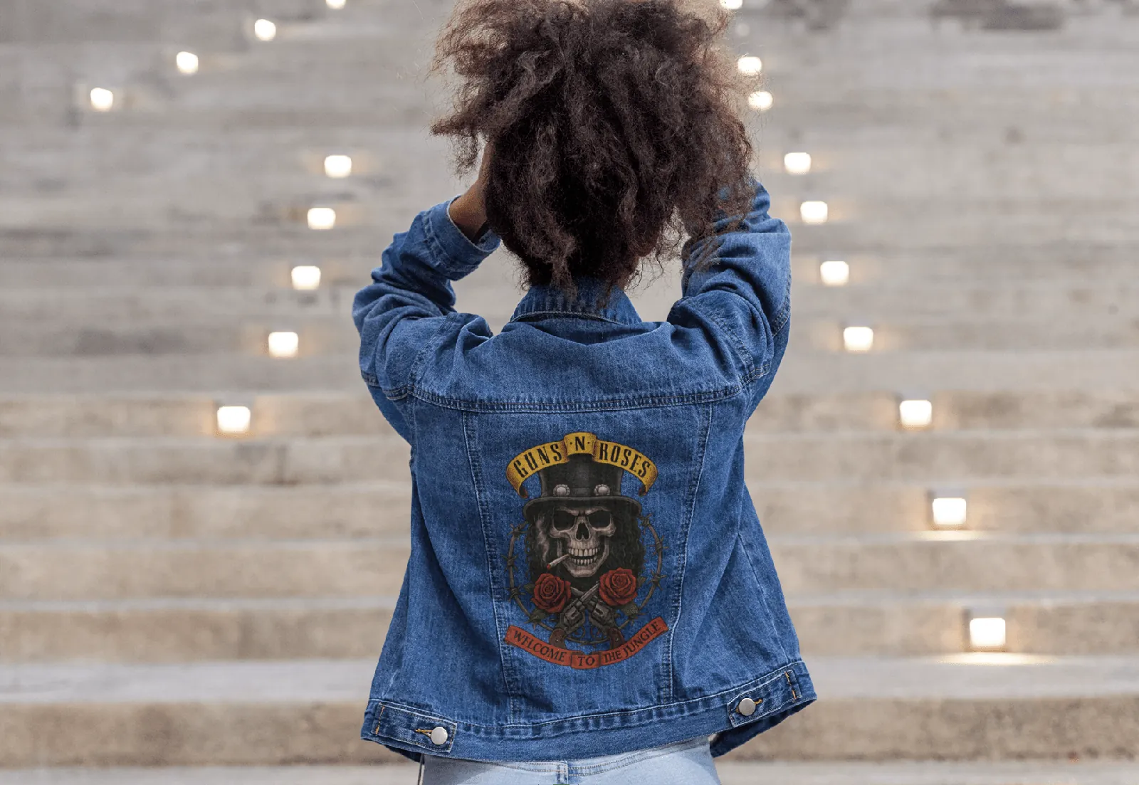 ["Premium Guns N' Roses Skull Print Denim Jacket - Limited Edition by YORD (Denim) - photo 1 of 5", "Premium Guns N' Roses Skull Print Denim Jacket - Limited Edition by YORD (Denim) - photo 2 of 5", "Premium Guns N' Roses Skull Print Denim Jacket - Limited Edition by YORD (Denim) - photo 3 of 5", "Premium Guns N' Roses Skull Print Denim Jacket - Limited Edition by YORD (Denim) - photo 4 of 5", "Premium Guns N' Roses Skull Print Denim Jacket - Limited Edition by YORD (Denim) - photo 5 of 5"]