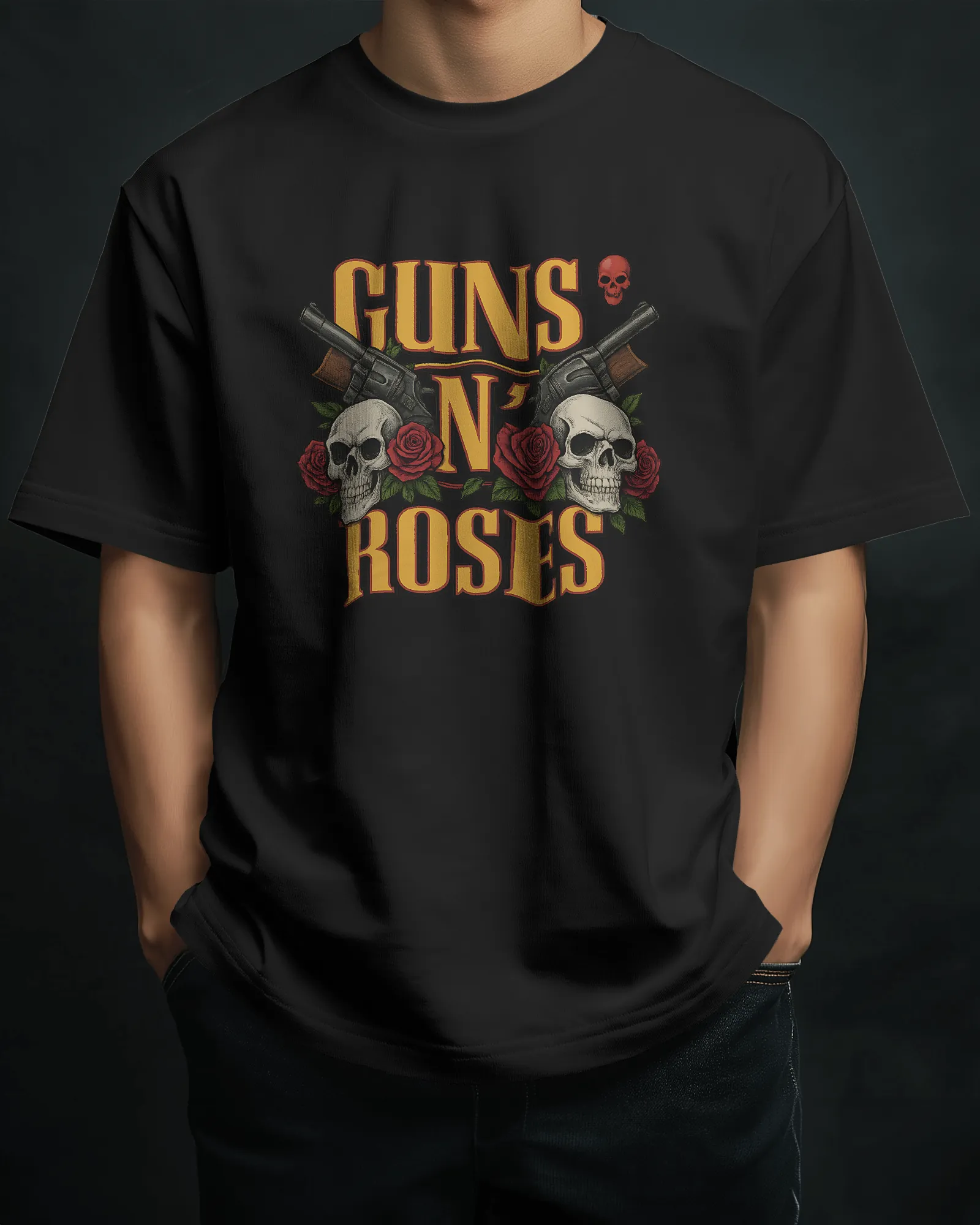 ["Premium Guns N' Roses Skull & Rose Oversized T-shirt by YORD (T-Shirts) - photo 1 of 8", "Premium Guns N' Roses Skull & Rose Oversized T-shirt by YORD (T-Shirts) - photo 2 of 8", "Premium Guns N' Roses Skull & Rose Oversized T-shirt by YORD (T-Shirts) - photo 3 of 8", "Premium Guns N' Roses Skull & Rose Oversized T-shirt by YORD (T-Shirts) - photo 4 of 8", "Premium Guns N' Roses Skull & Rose Oversized T-shirt by YORD (T-Shirts) - photo 5 of 8", "Premium Guns N' Roses Skull & Rose Oversized T-shirt by YORD