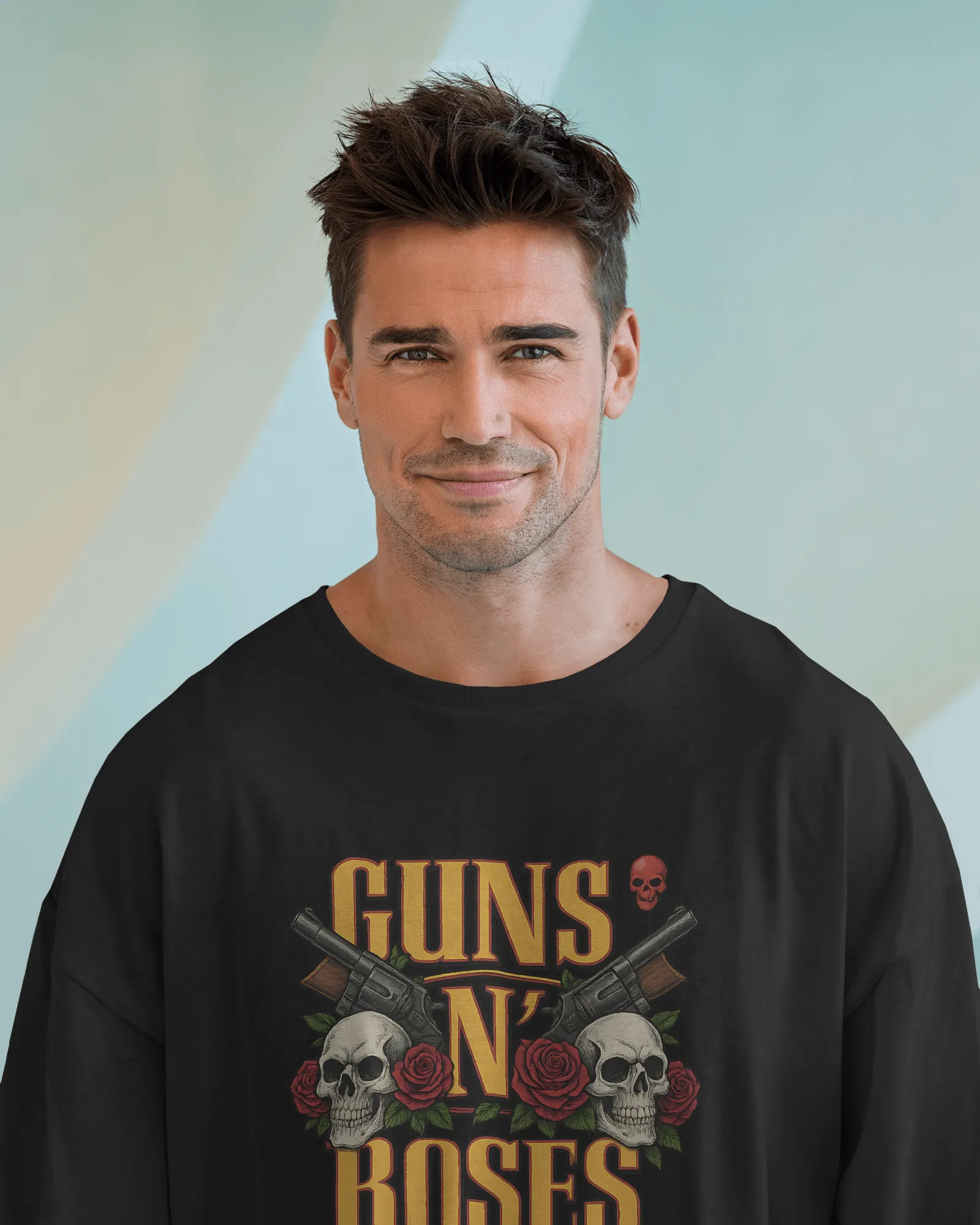 ["Premium Guns N' Roses Skull & Rose Oversized T-shirt by YORD (T-Shirts) - photo 1 of 8", "Premium Guns N' Roses Skull & Rose Oversized T-shirt by YORD (T-Shirts) - photo 2 of 8", "Premium Guns N' Roses Skull & Rose Oversized T-shirt by YORD (T-Shirts) - photo 3 of 8", "Premium Guns N' Roses Skull & Rose Oversized T-shirt by YORD (T-Shirts) - photo 4 of 8", "Premium Guns N' Roses Skull & Rose Oversized T-shirt by YORD (T-Shirts) - photo 5 of 8", "Premium Guns N' Roses Skull & Rose Oversized T-shirt by YORD