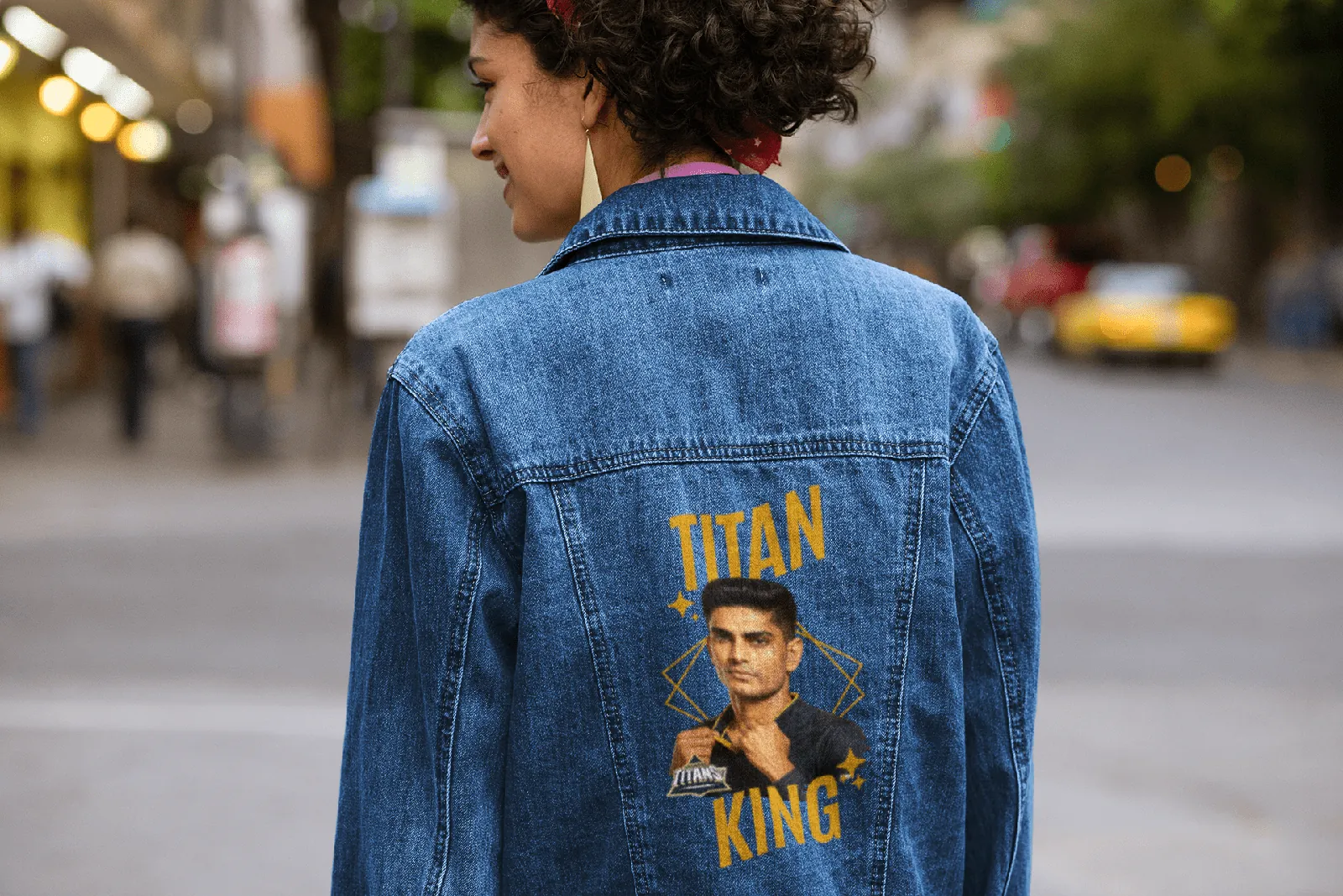 ['Premium Hand Painted Titan King GT Denim Jacket | IPL Fan Edition by YORD (Denim) - photo 1 of 8', 'Premium Hand Painted Titan King GT Denim Jacket | IPL Fan Edition by YORD (Denim) - photo 2 of 8', 'Premium Hand Painted Titan King GT Denim Jacket | IPL Fan Edition by YORD (Denim) - photo 3 of 8', 'Premium Hand Painted Titan King GT Denim Jacket | IPL Fan Edition by YORD (Denim) - photo 4 of 8', 'Premium Hand Painted Titan King GT Denim Jacket | IPL Fan Edition by YORD (Denim) - photo 5 of 8', 'Premium Ha