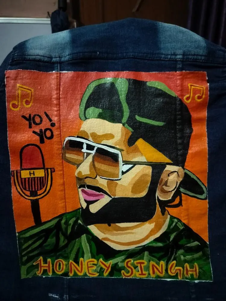 ['Premium Handpainted Honey Singh Denim Jacket - Limited Edition Concert Collection by YORD (Coats & Jackets) - photo 1 of 4', 'Premium Handpainted Honey Singh Denim Jacket - Limited Edition Concert Collection by YORD (Coats & Jackets) - photo 2 of 4', 'Premium Handpainted Honey Singh Denim Jacket - Limited Edition Concert Collection by YORD (Coats & Jackets) - photo 3 of 4', 'Premium Handpainted Honey Singh Denim Jacket - Limited Edition Concert Collection by YORD (Coats & Jackets) - photo 4 of 4']