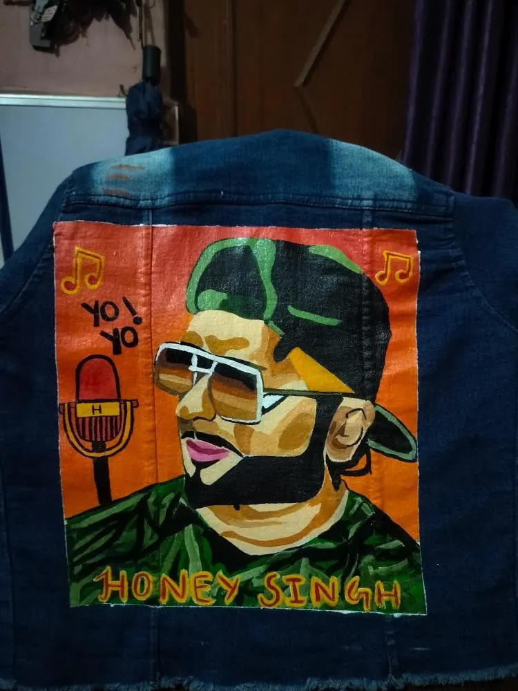 ['Premium Handpainted Honey Singh Denim Jacket - Limited Edition Concert Collection by YORD (Coats & Jackets) - photo 1 of 4', 'Premium Handpainted Honey Singh Denim Jacket - Limited Edition Concert Collection by YORD (Coats & Jackets) - photo 2 of 4', 'Premium Handpainted Honey Singh Denim Jacket - Limited Edition Concert Collection by YORD (Coats & Jackets) - photo 3 of 4', 'Premium Handpainted Honey Singh Denim Jacket - Limited Edition Concert Collection by YORD (Coats & Jackets) - photo 4 of 4']