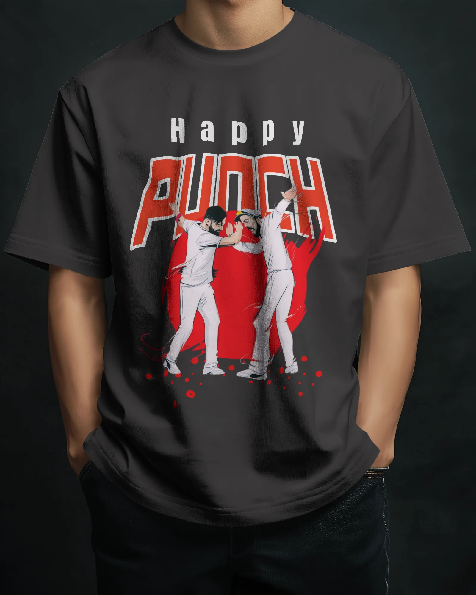 ['Premium Happy Punch IPL Cricket Celebration T-shirt by YORD (T-Shirts)']