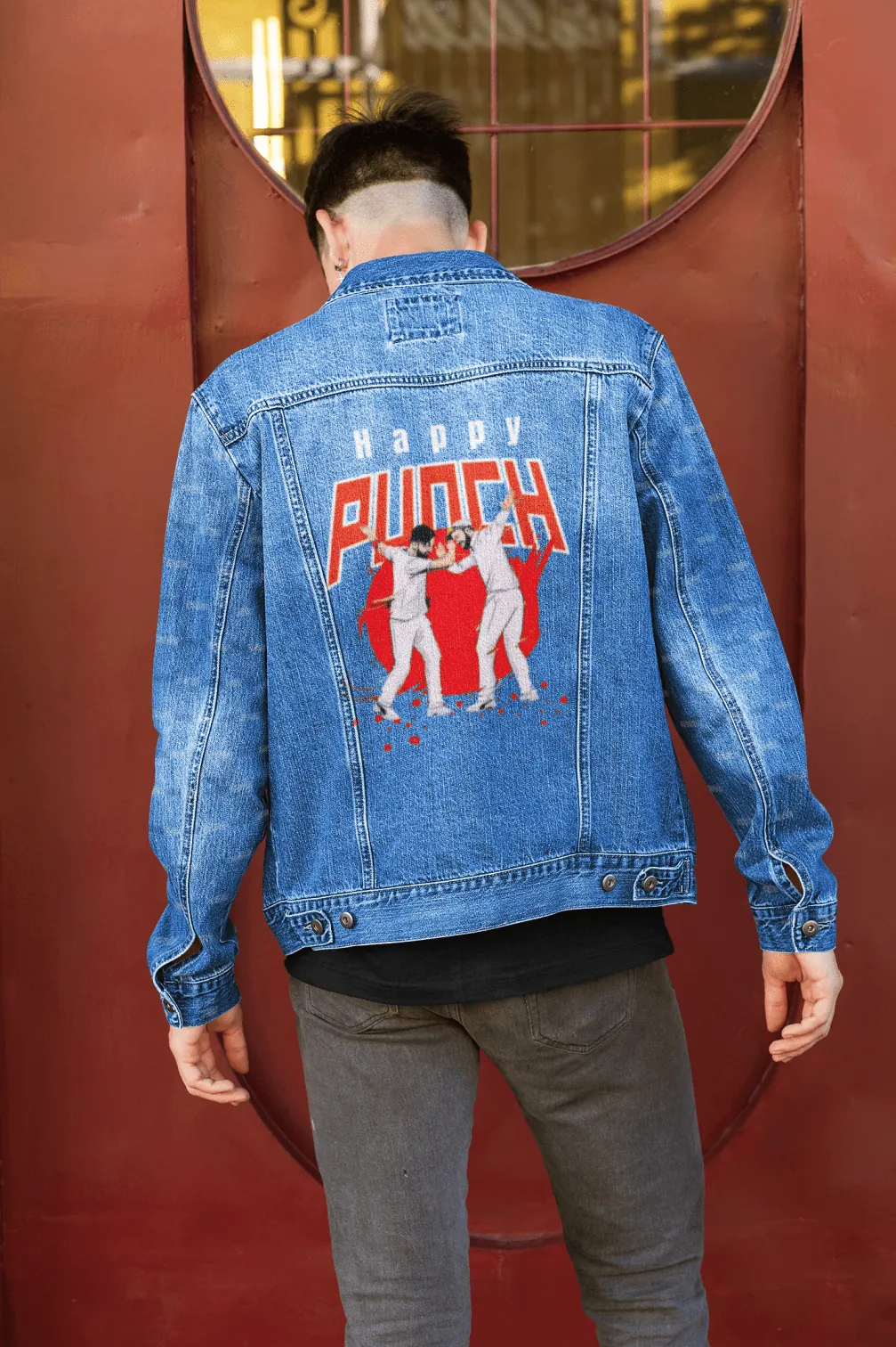 ['Premium IPL Happy Punch Denim Jacket | Limited Edition by YORD (Denim) - photo 1 of 5', 'Premium IPL Happy Punch Denim Jacket | Limited Edition by YORD (Denim) - photo 2 of 5', 'Premium IPL Happy Punch Denim Jacket | Limited Edition by YORD (Denim) - photo 3 of 5', 'Premium IPL Happy Punch Denim Jacket | Limited Edition by YORD (Denim) - photo 4 of 5', 'Premium IPL Happy Punch Denim Jacket | Limited Edition by YORD (Denim) - photo 5 of 5']